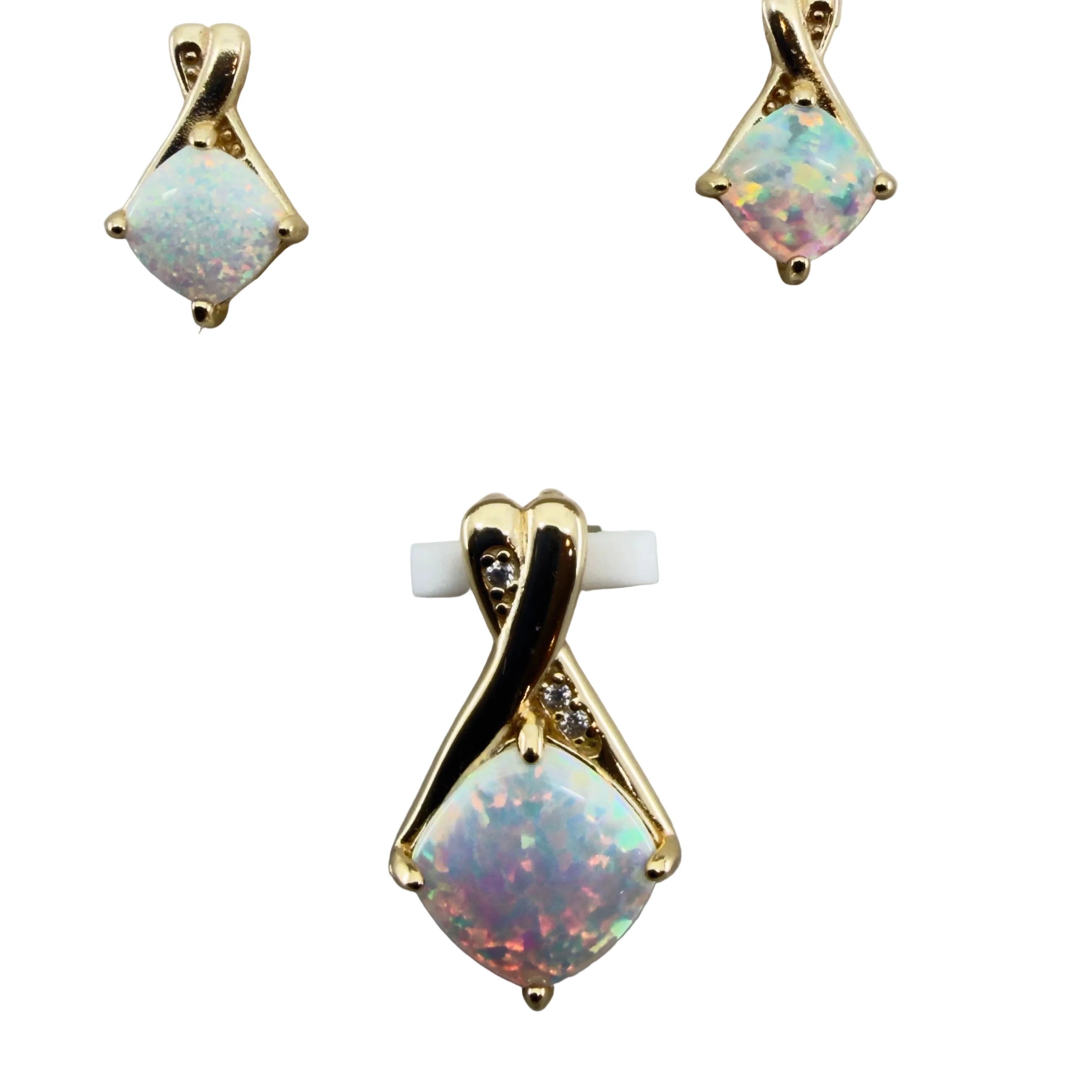 Set de Aretes y Dije en Plata 925