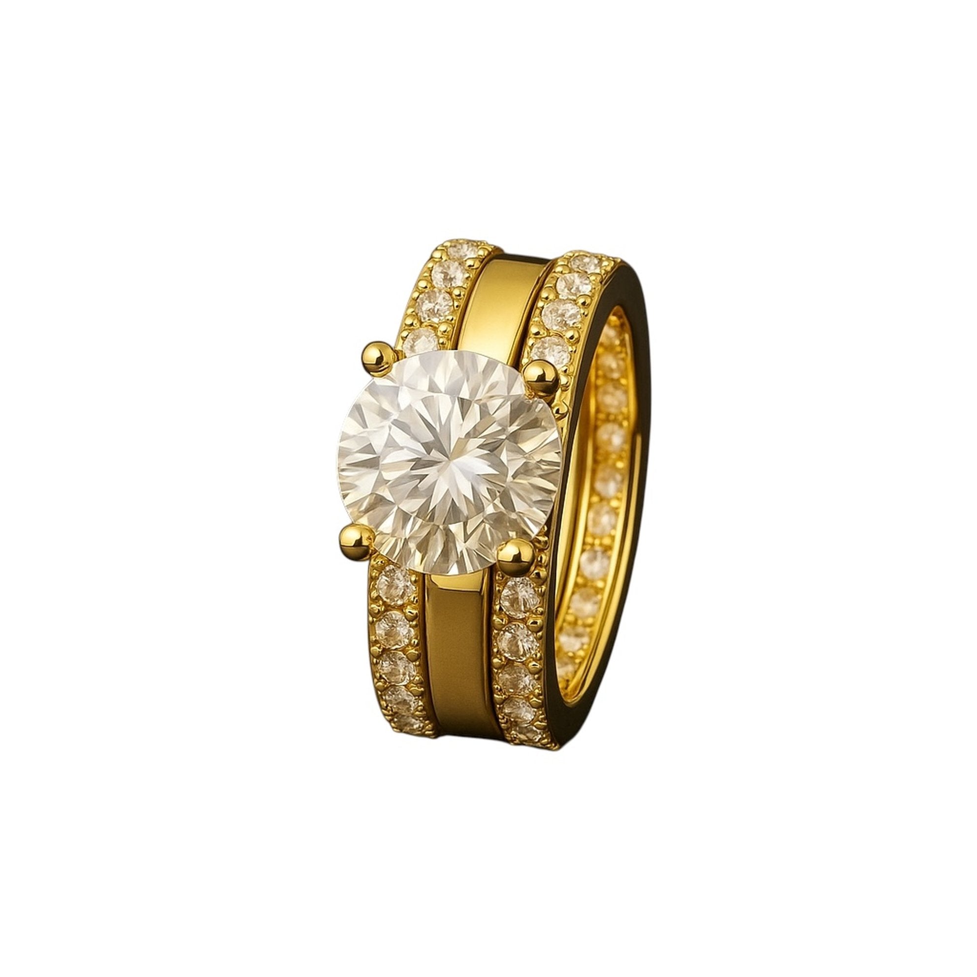 Anillo de compromiso doble aro - Joyería TuOro