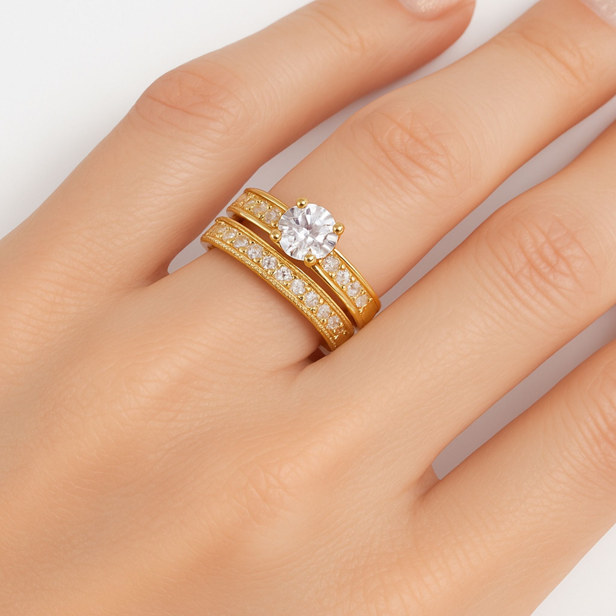 Anillo de compromiso eternidad reforzado - Joyería TuOro