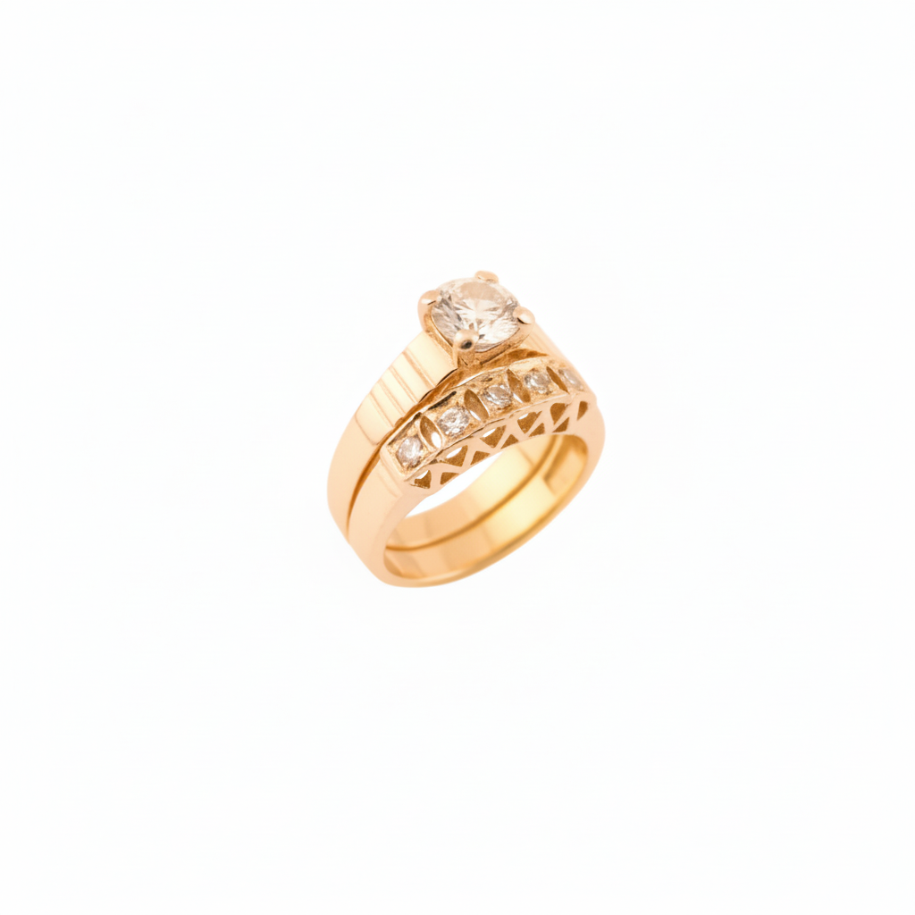 Anillo de compromiso en Oro 14K con solitario de 5.5 mm