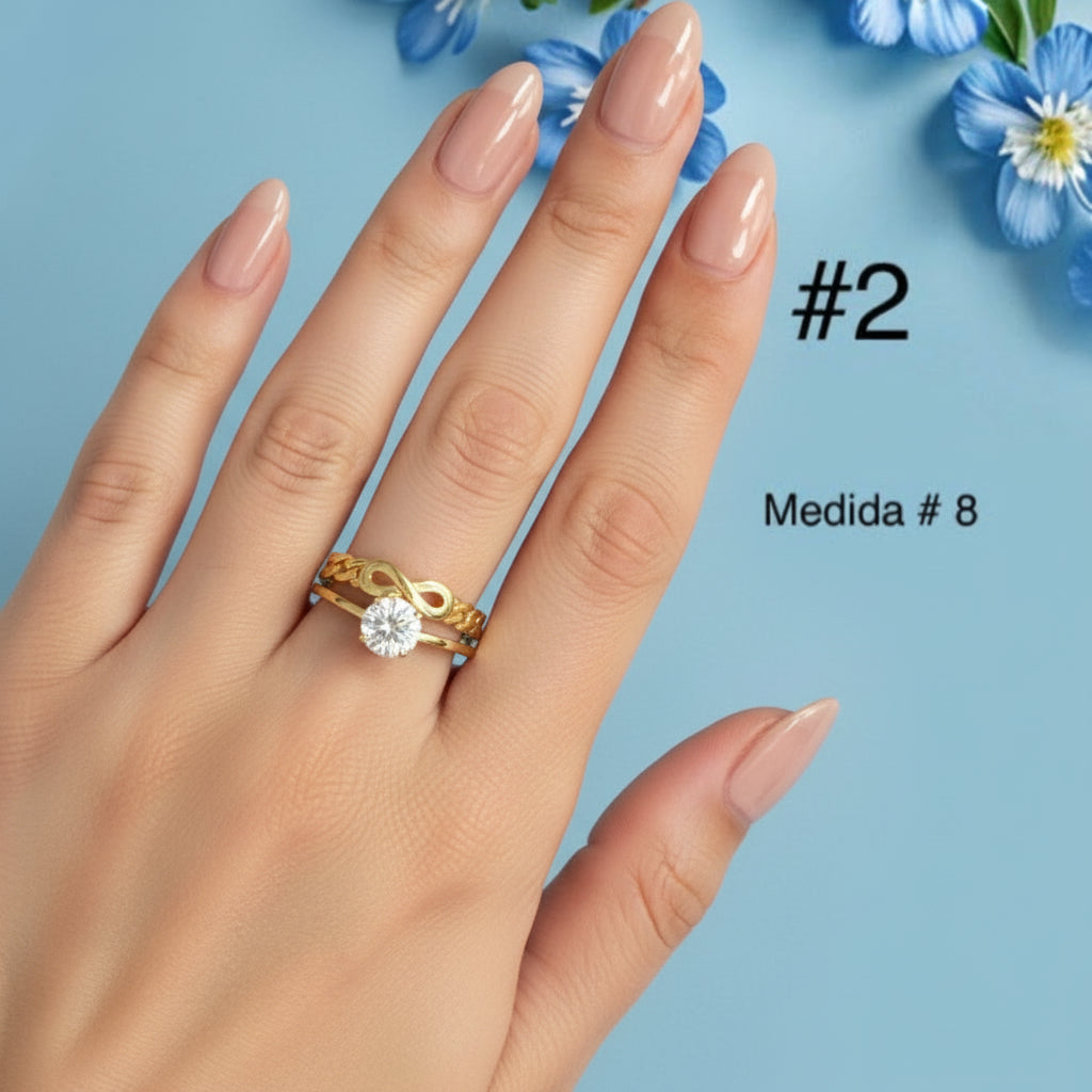 Anillos de compromiso 2 en 1. - Joyería TuOro