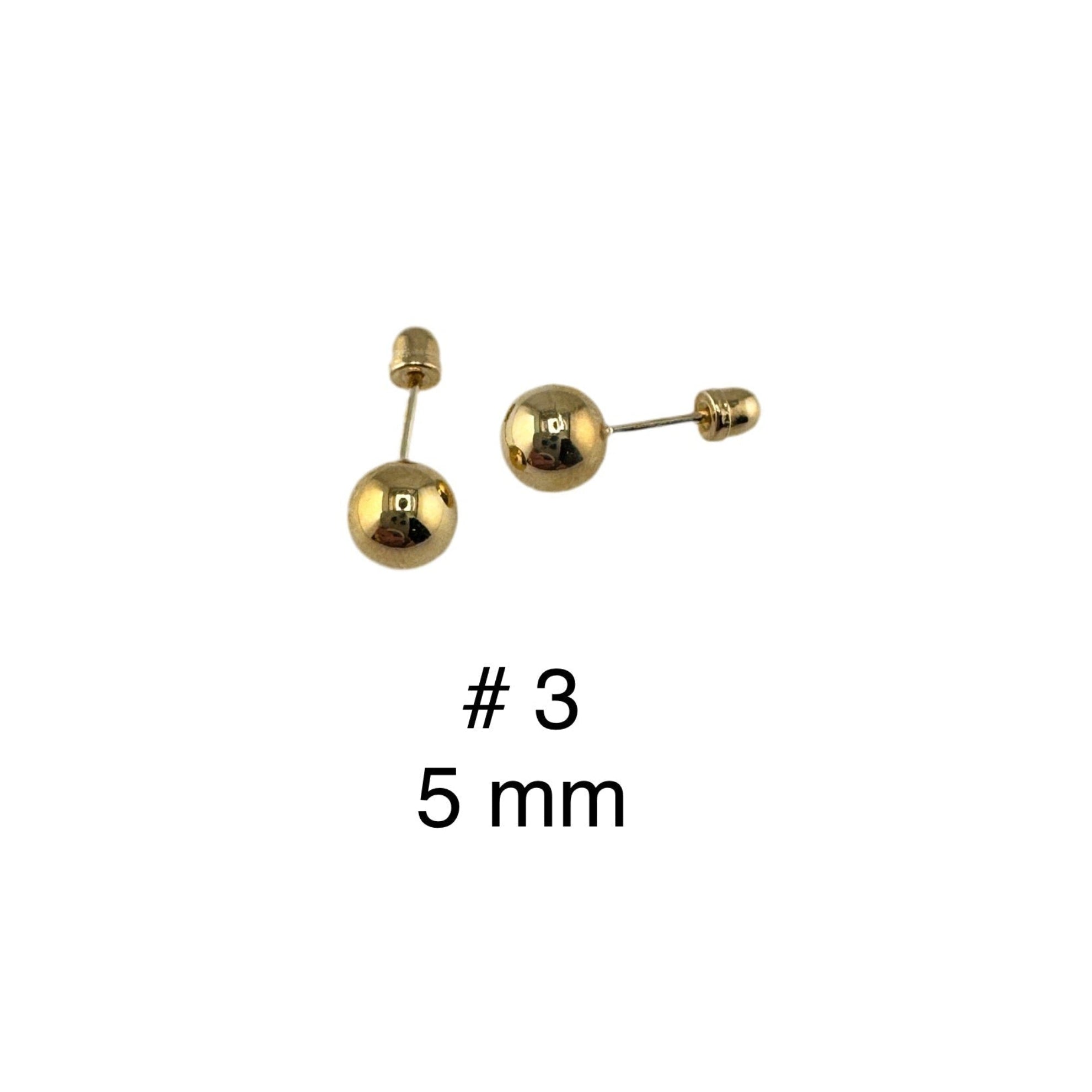 Aretes de bola - Joyería TuOro