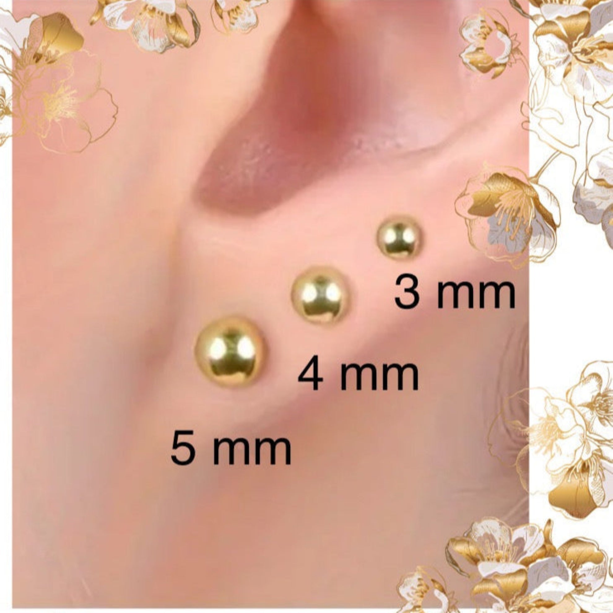 Aretes de bola - Joyería TuOro
