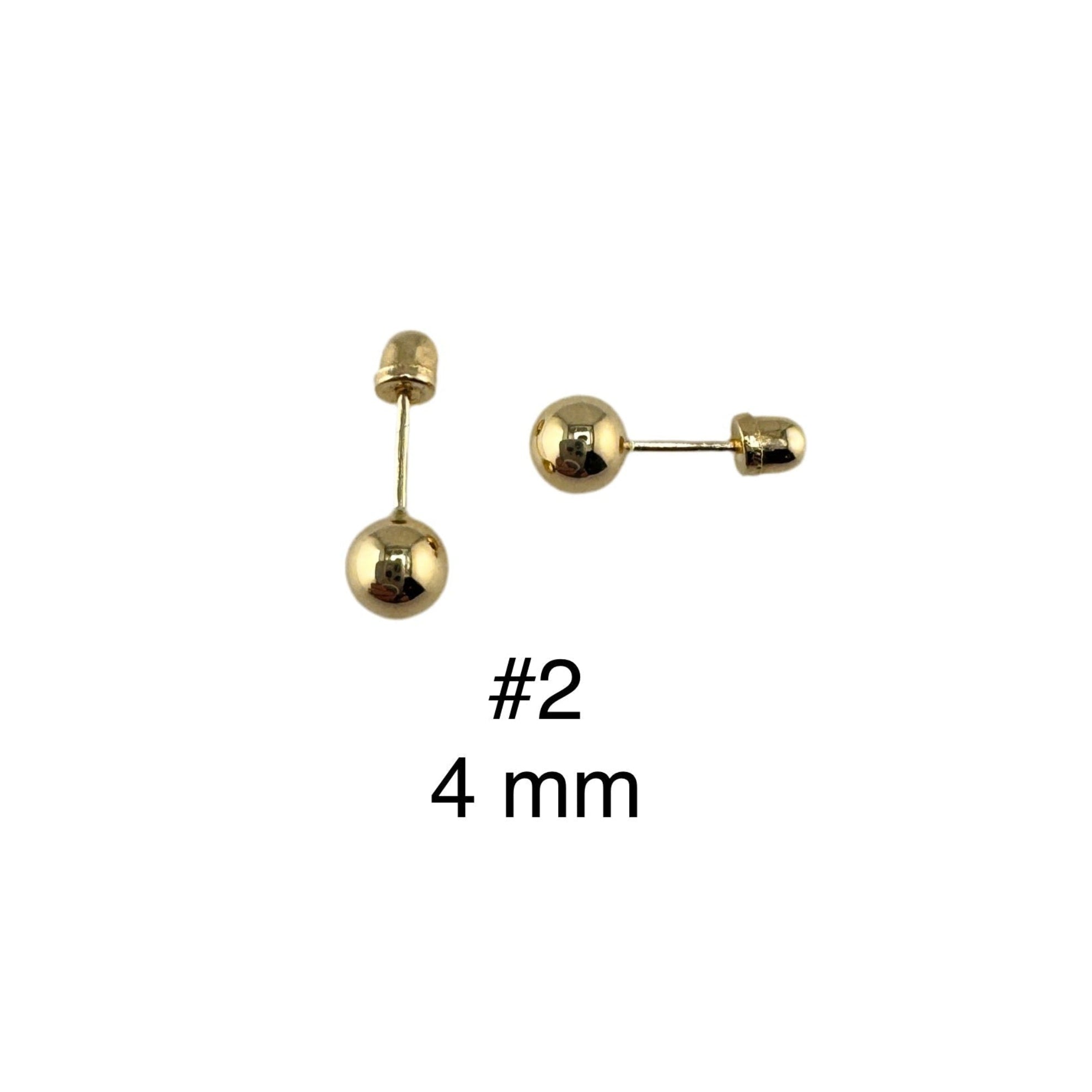 Aretes de bola - Joyería TuOro