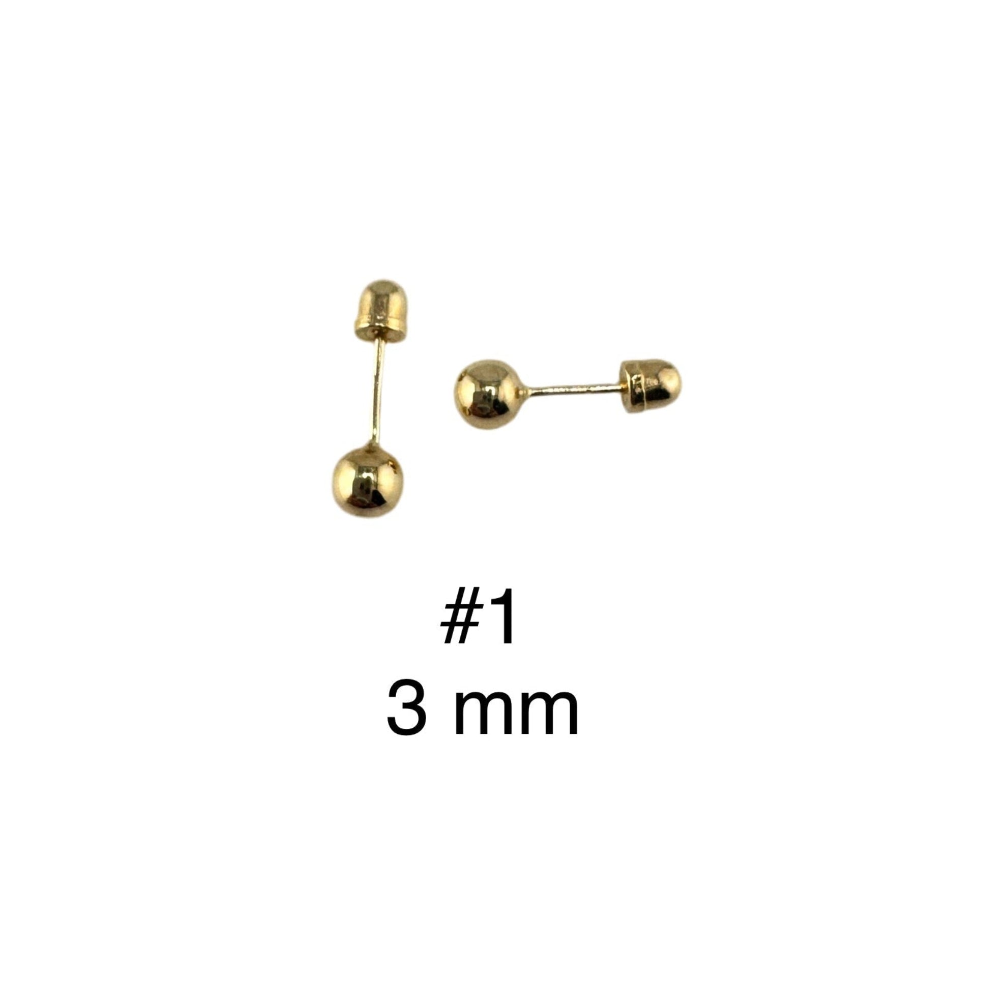 Aretes de bola - Joyería TuOro