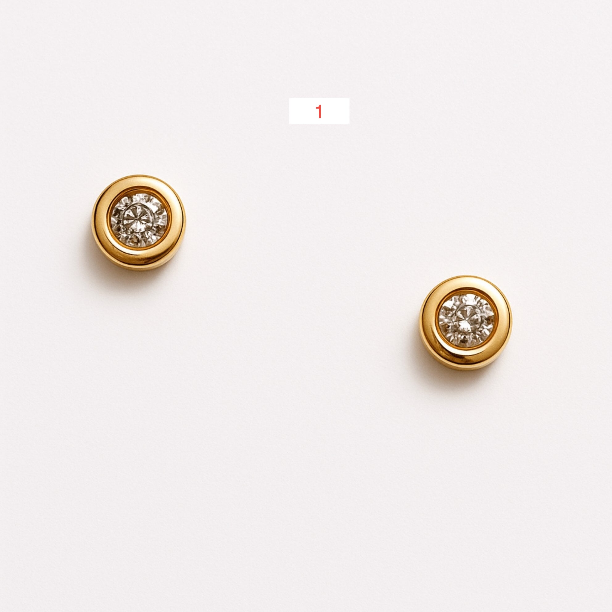 Aretes pegados - Joyería TuOro