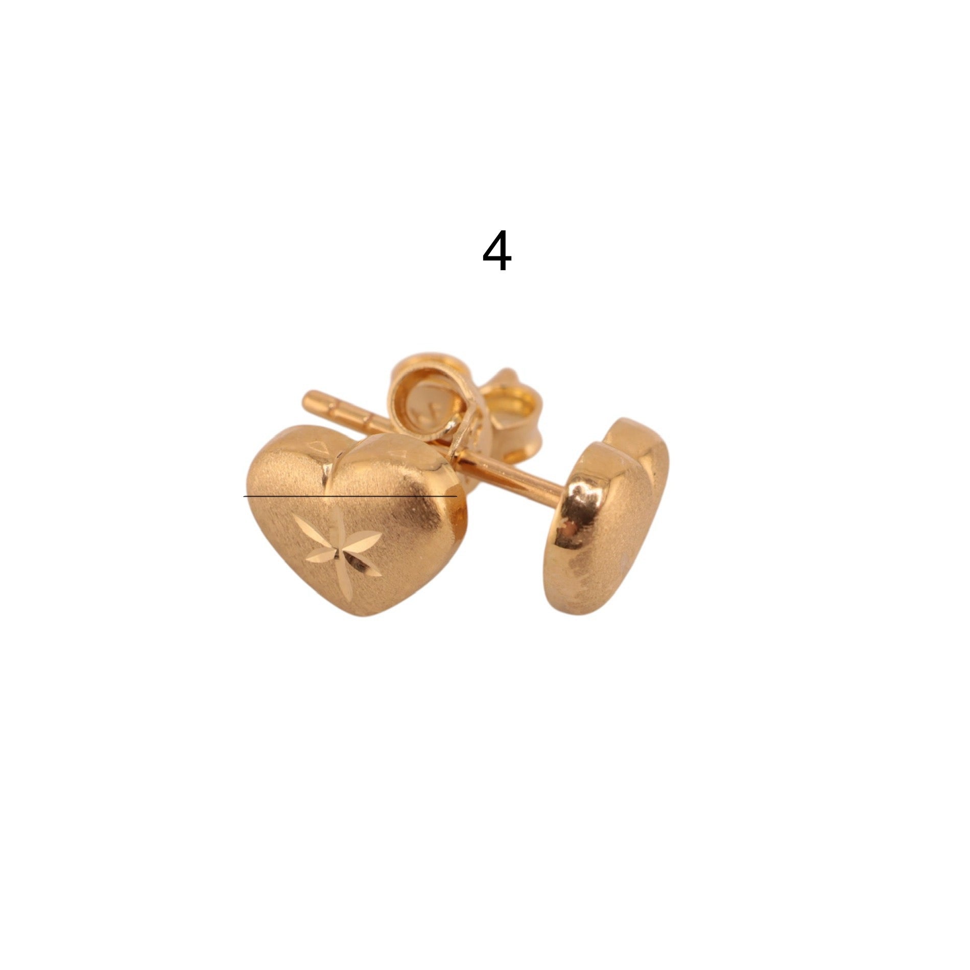 Aretes pegados - Joyería TuOro