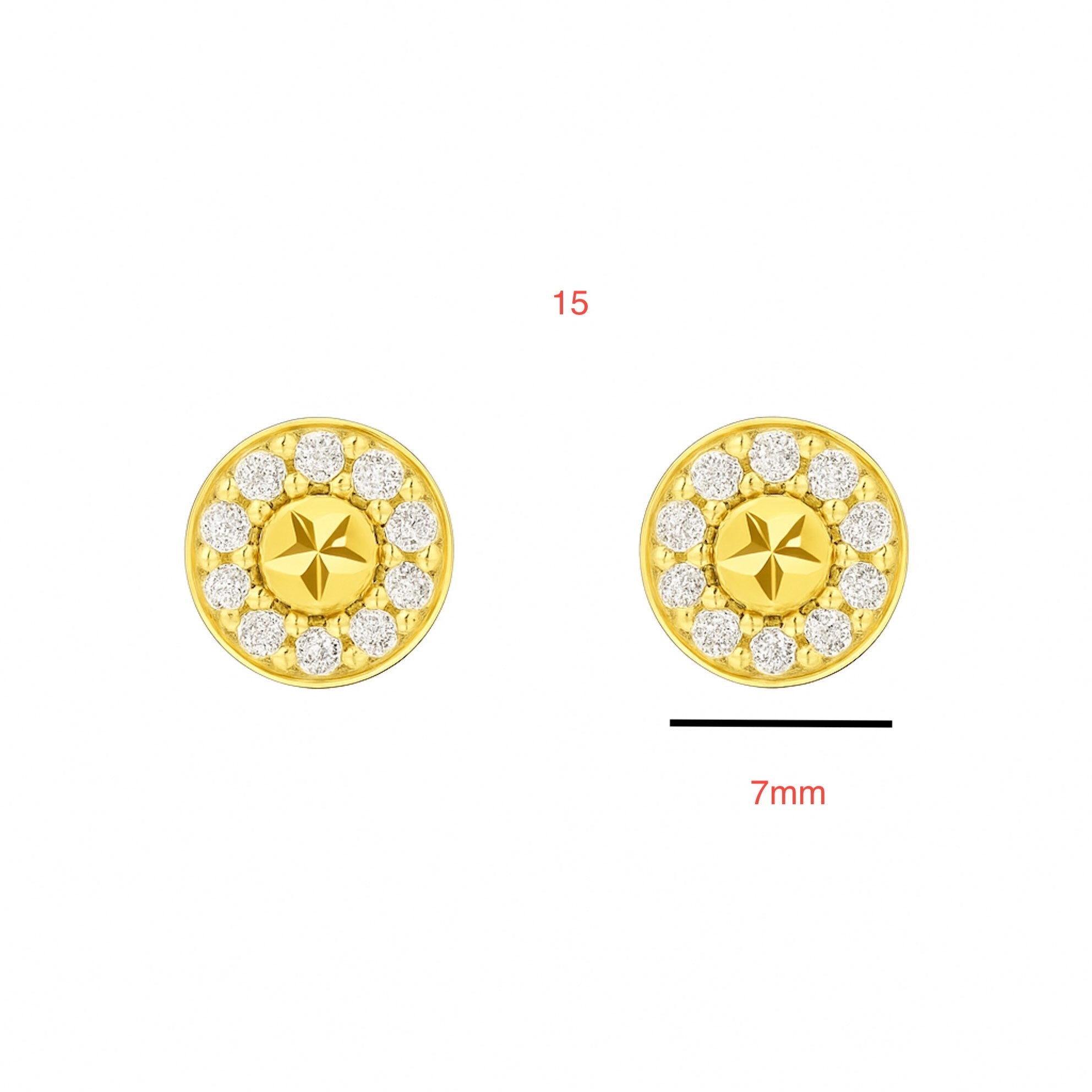 Aretes pegados - Joyería TuOro