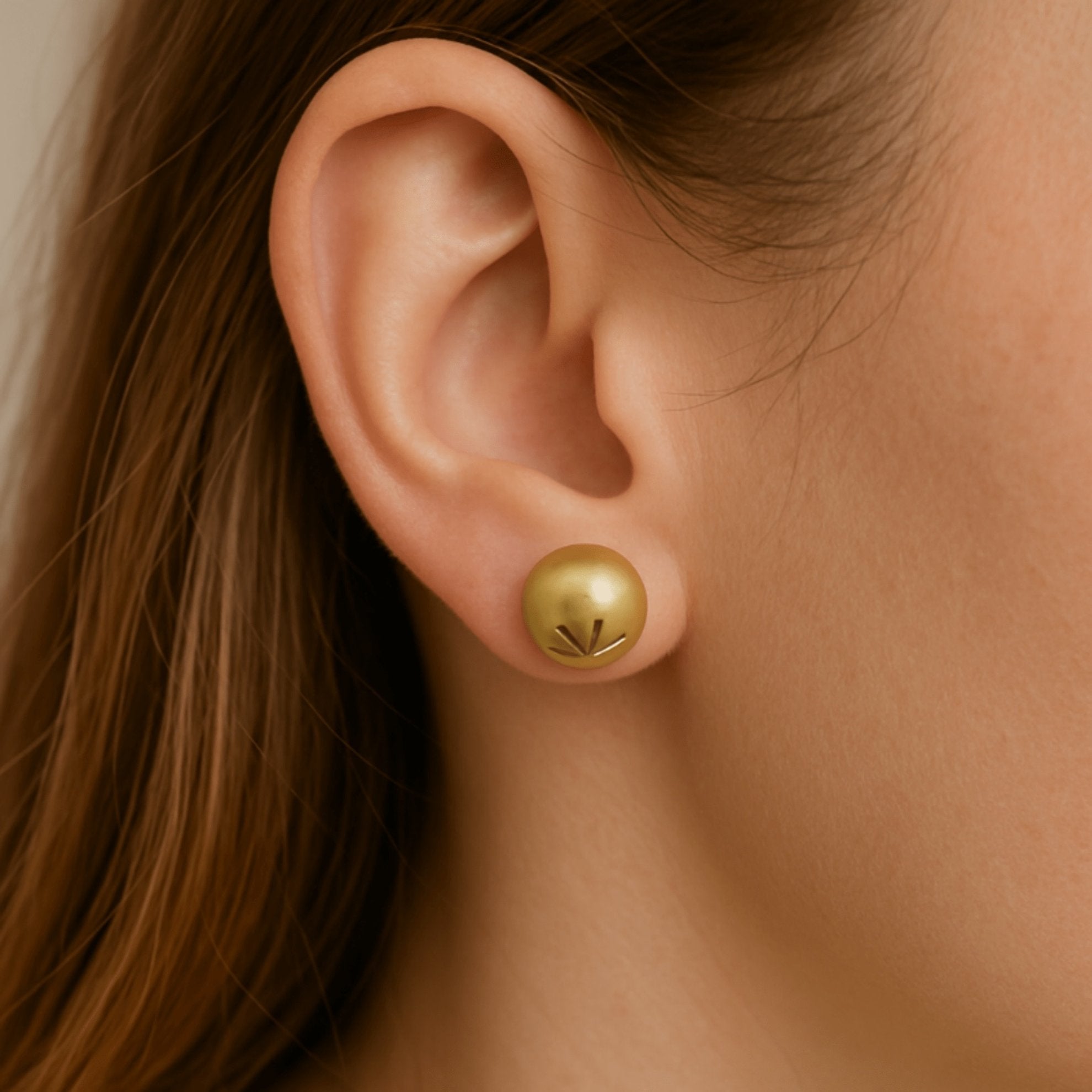 Aretes pegados - Joyería TuOro