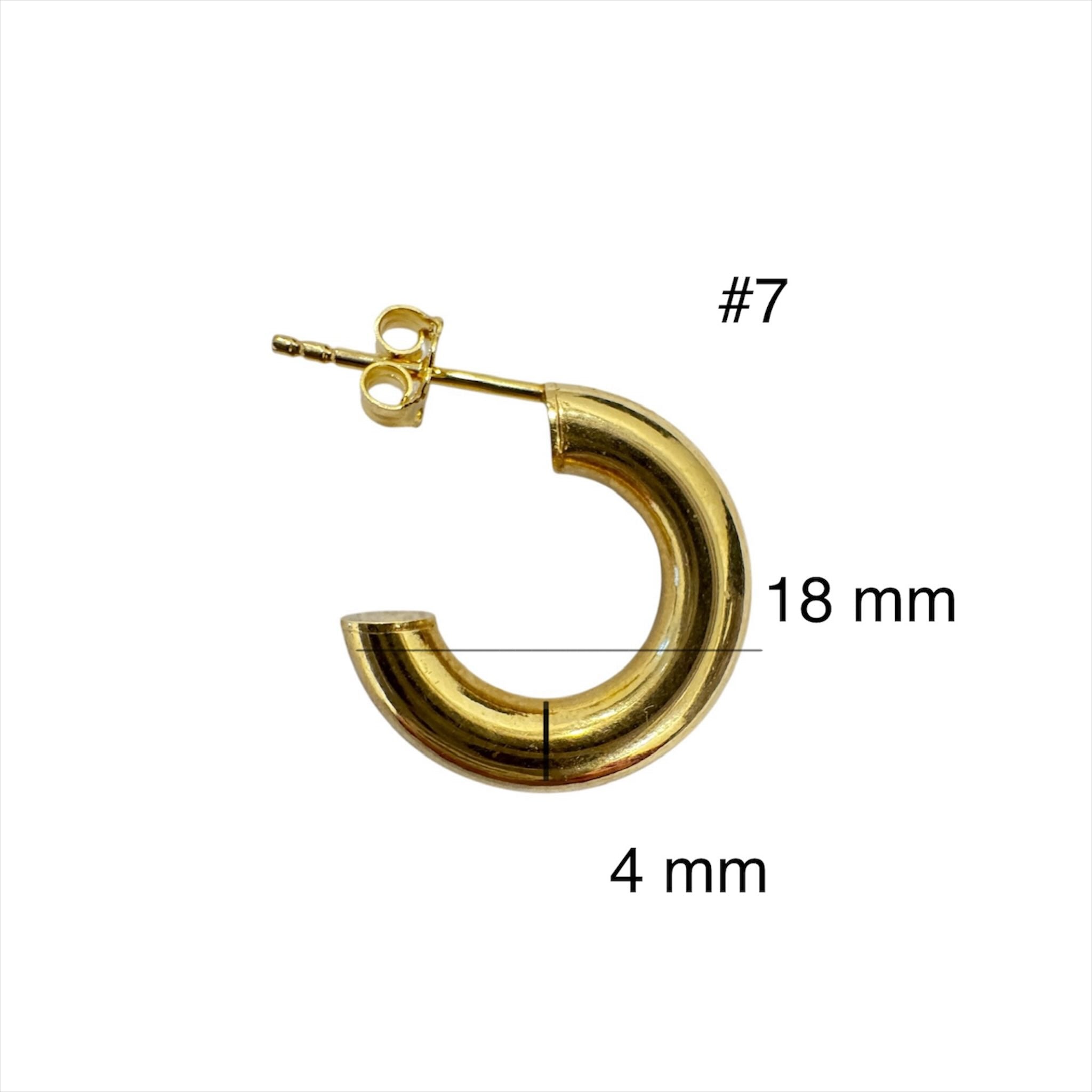 Argolla gruesa en Oro 14K de 18 mm de diámetro y 4 mm de grosor TuOro