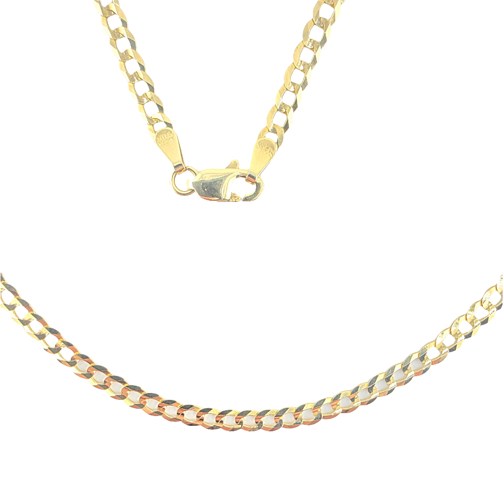 Cadena cubana italiana 3.2 mm oro 14K