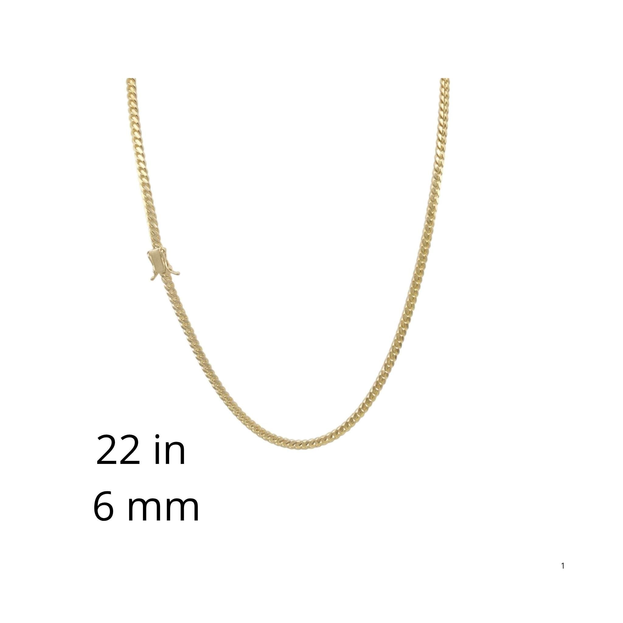 cadena cuban link fondo blanco 