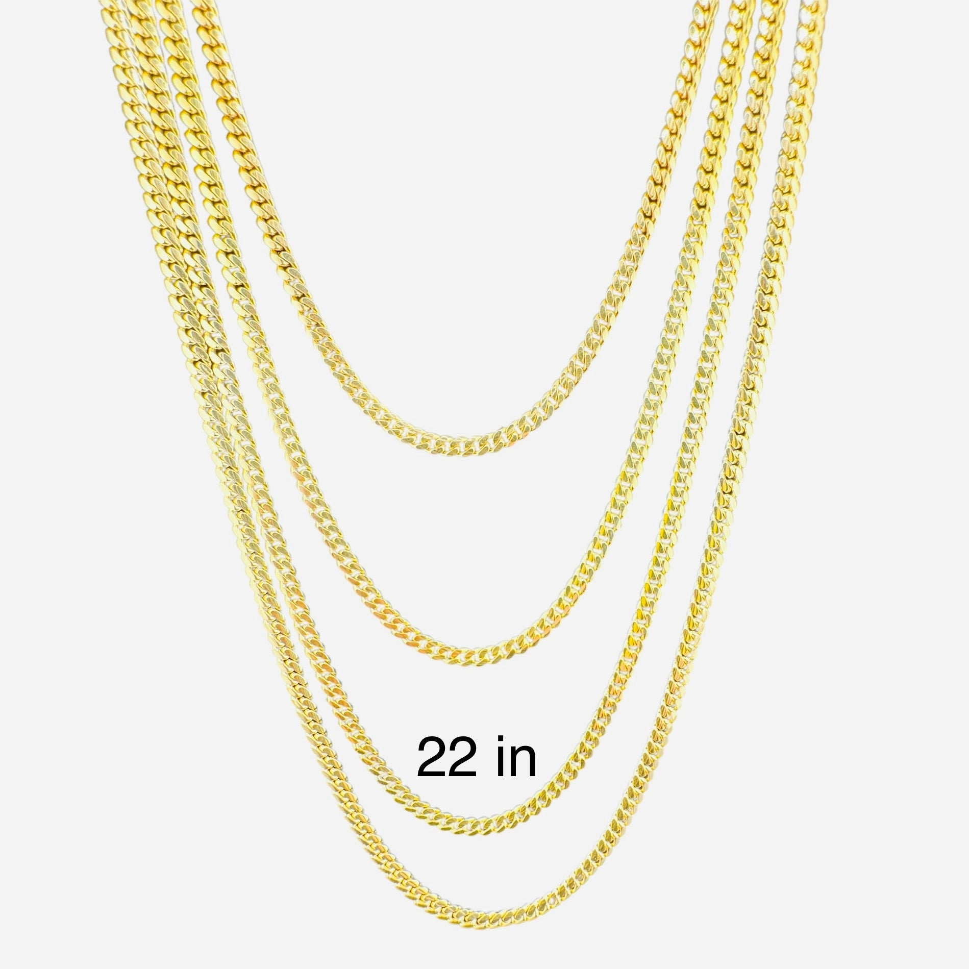 cadena cubana 3 mm - Joyería TuOro
