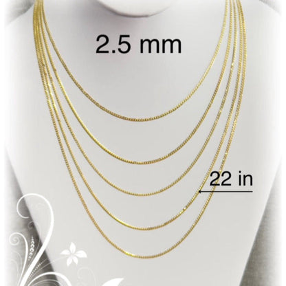 Cadena cubana italiana 2.5mm - Joyería TuOro