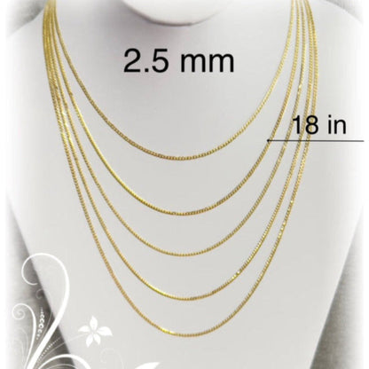 Cadena cubana italiana 2.5mm - Joyería TuOro