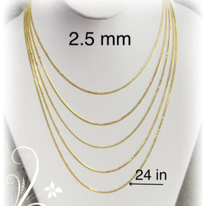 Cadena cubana italiana 2.5mm - Joyería TuOro