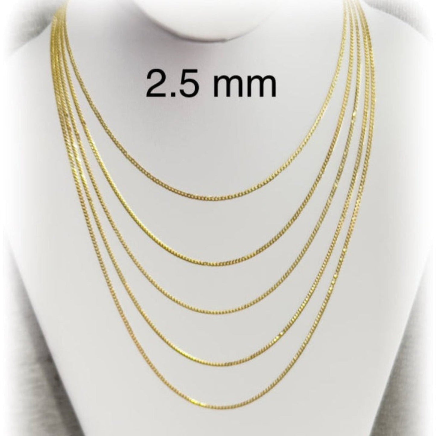 Cadena cubana italiana 2.5mm - Joyería TuOro