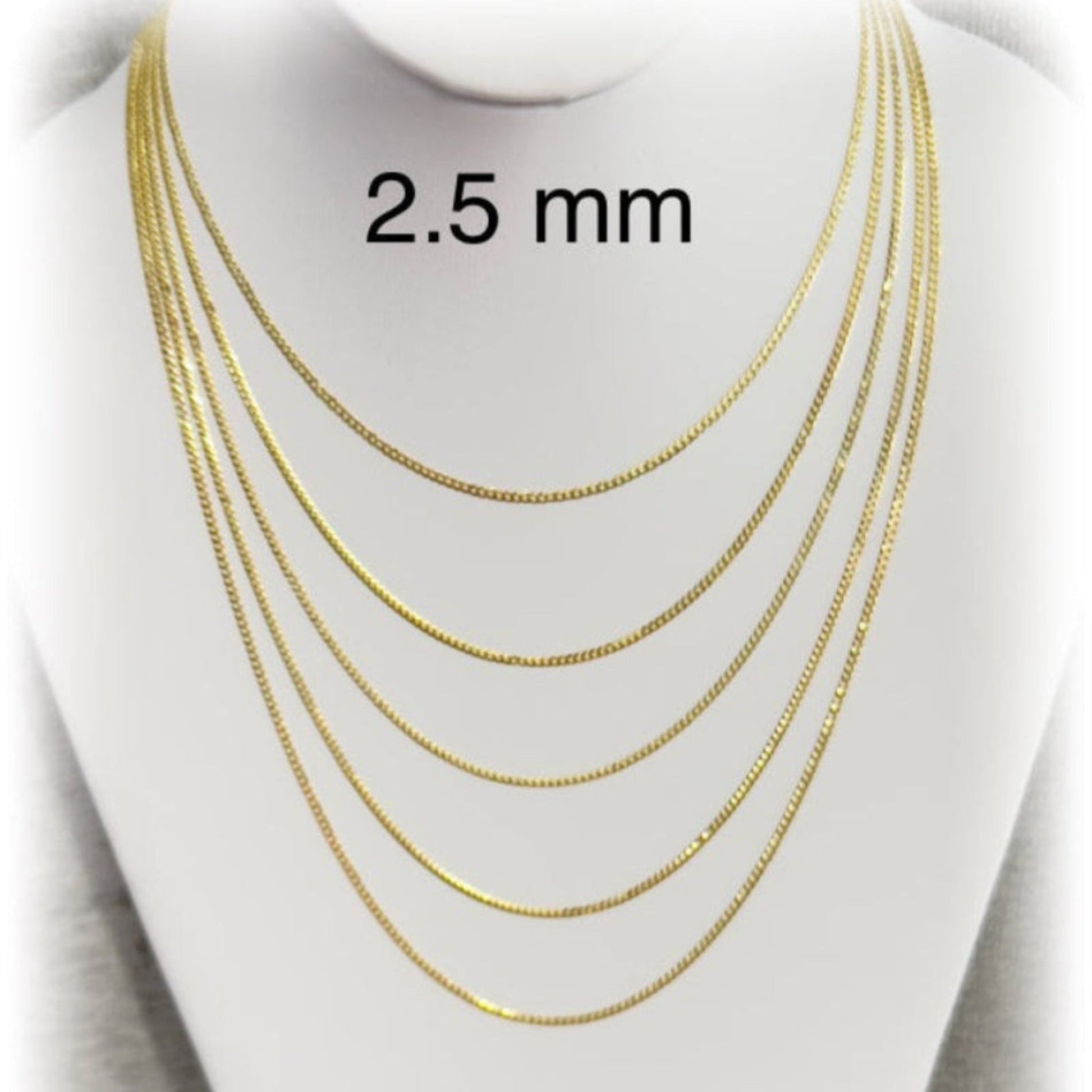 Cadena cubana italiana 2.5mm - Joyería TuOro