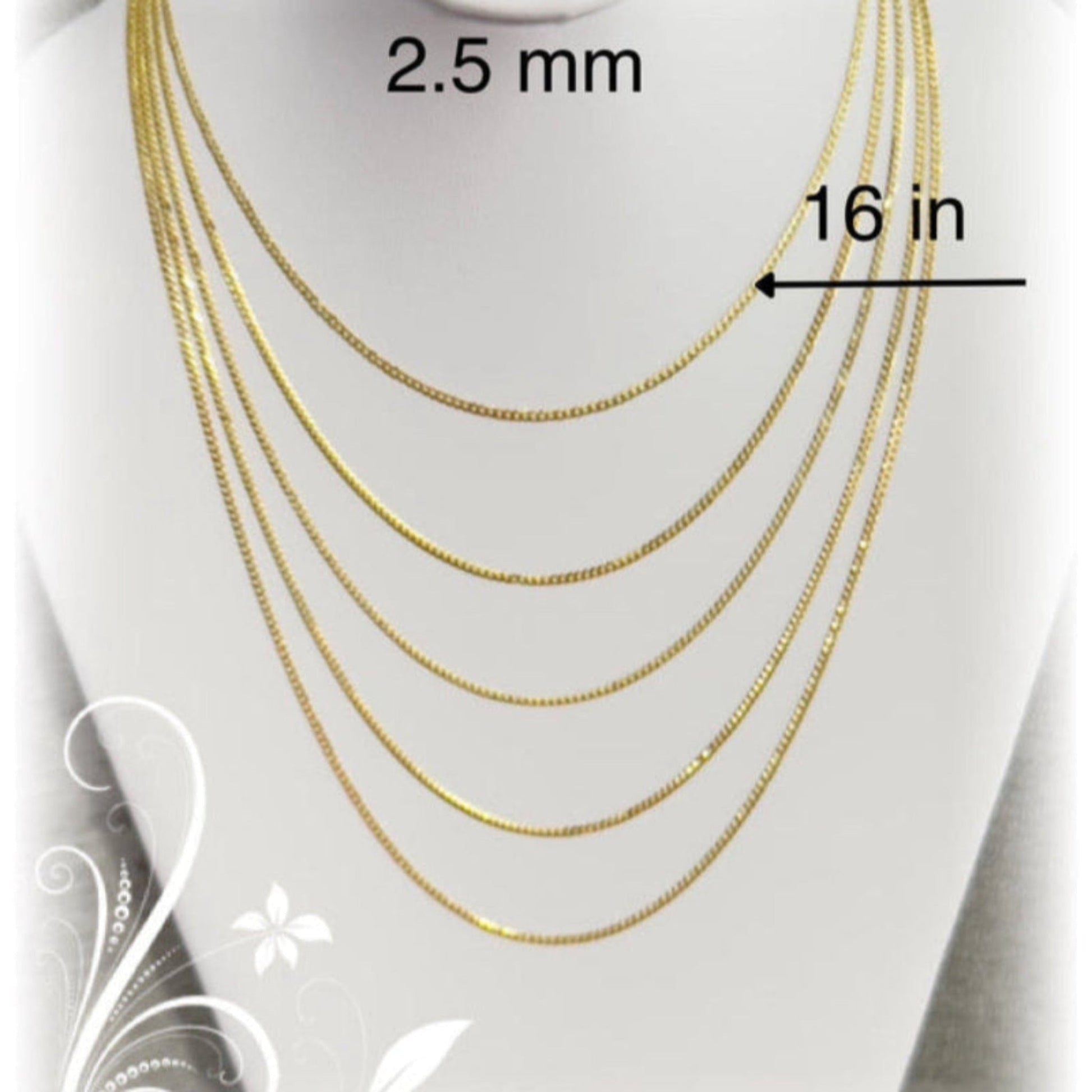 Cadena cubana italiana 2.5mm - Joyería TuOro