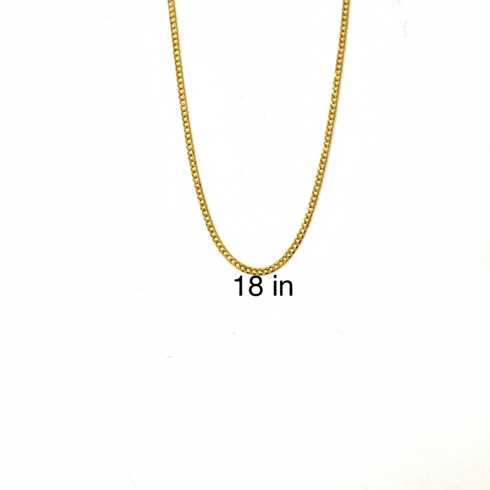 Cadena cubana italiana de 3.7 mm en Oro amarillo 14K con largo de 18 pulgadas, TuOro.