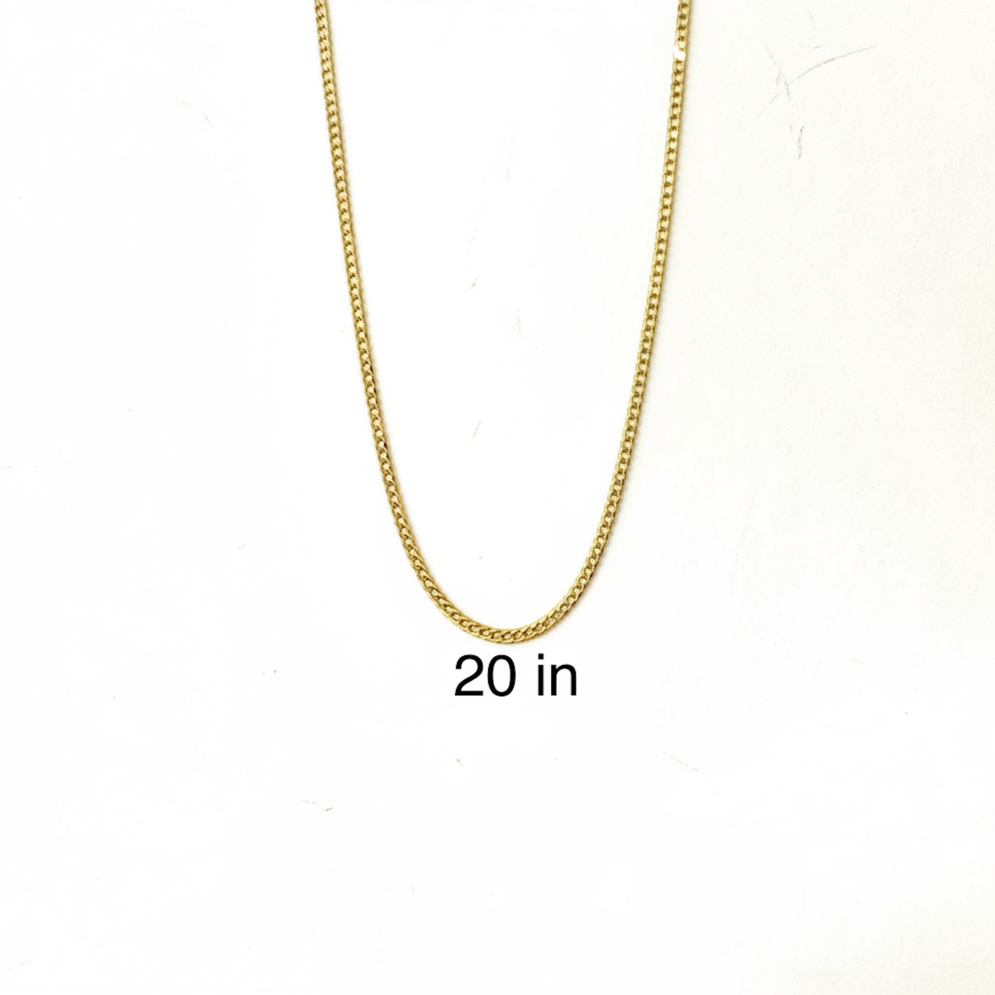 Cadena cubana italiana de 3.7 mm en Oro amarillo 14K con largo de 20 pulgadas, TuOro.