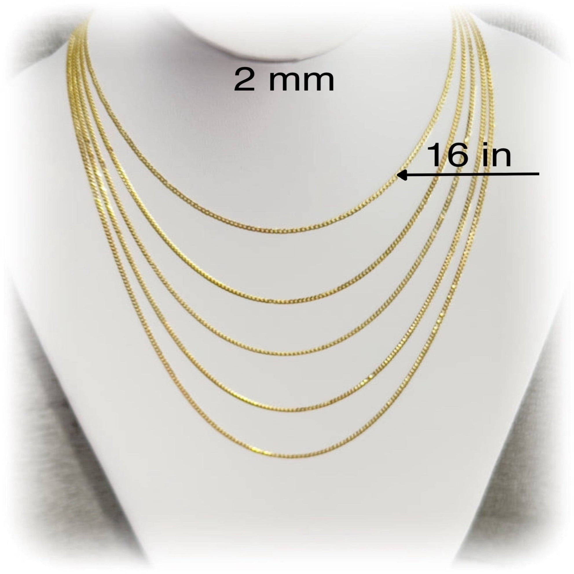 Cadena cubano italiana 2. mm - Joyería TuOro