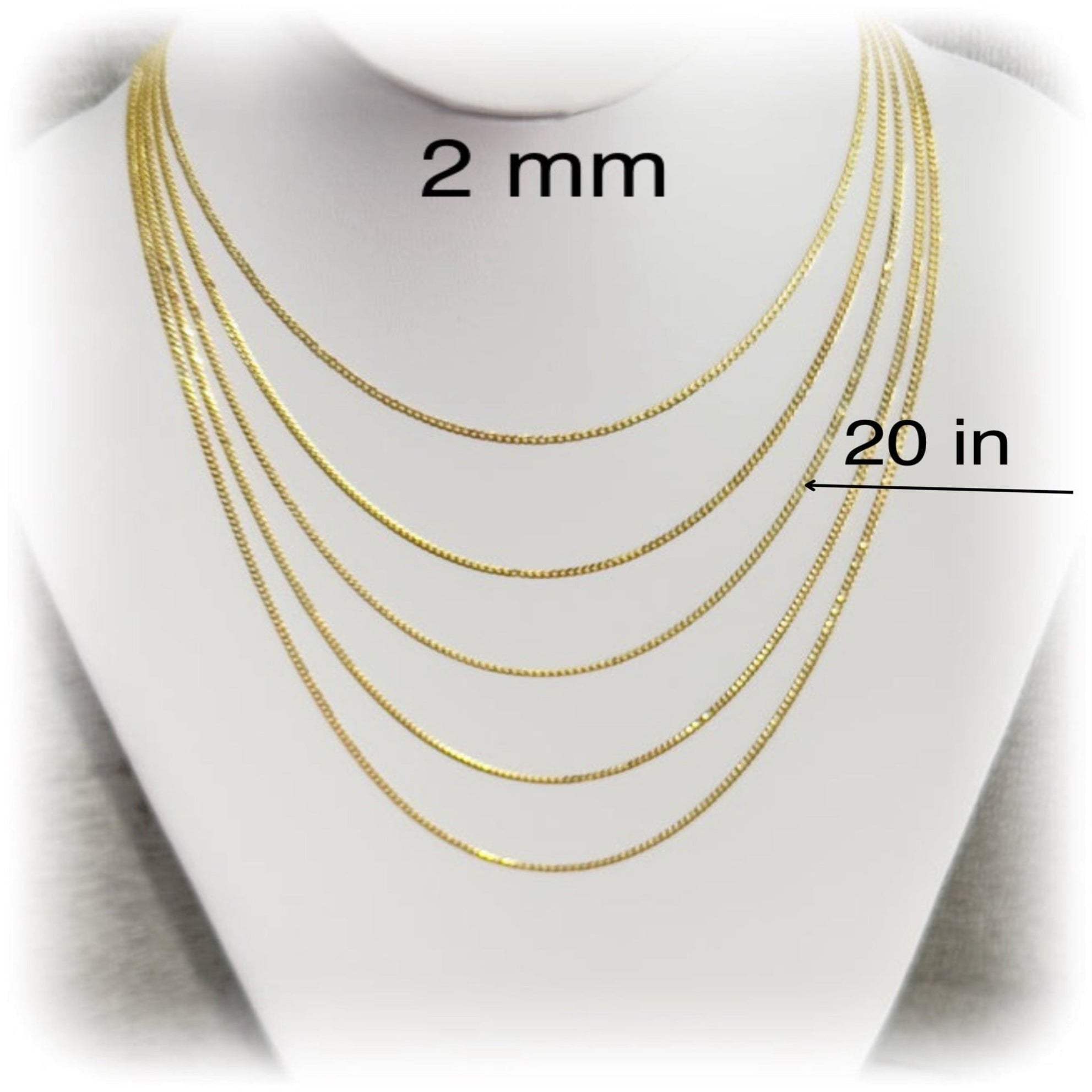 Cadena cubano italiana 2. mm - Joyería TuOro