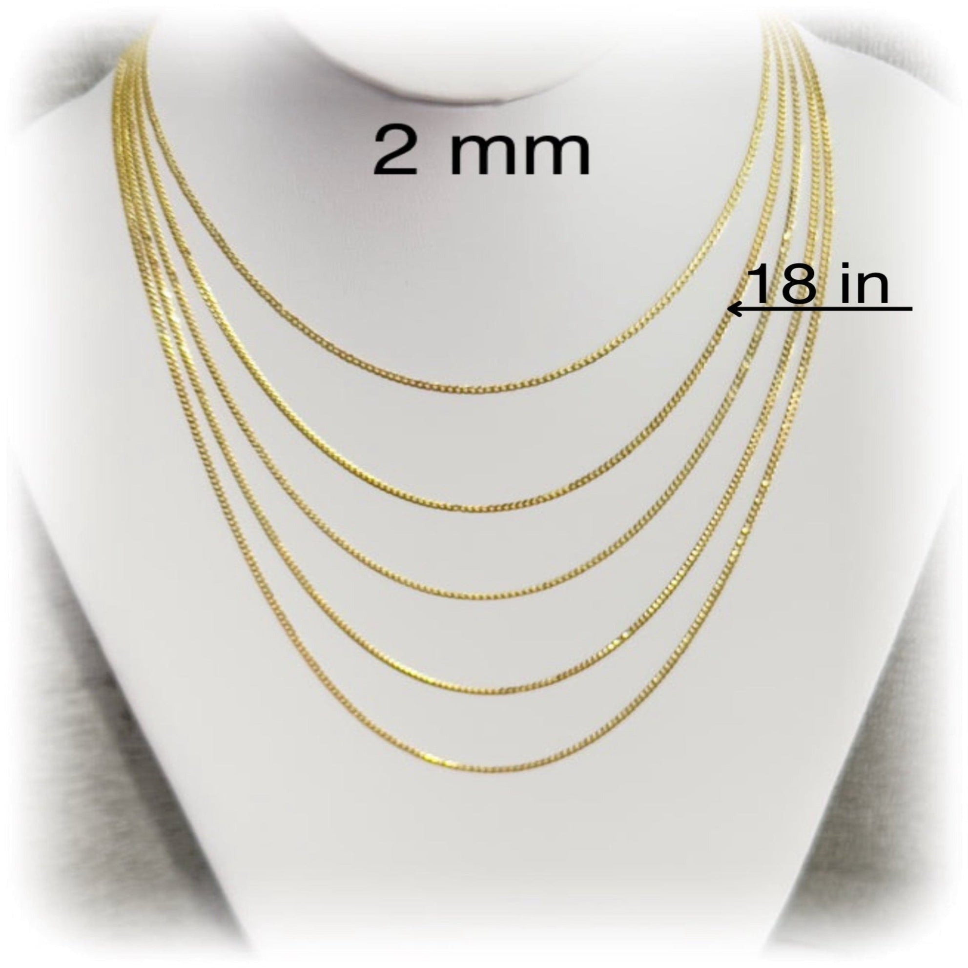 Cadena cubano italiana 2. mm - Joyería TuOro