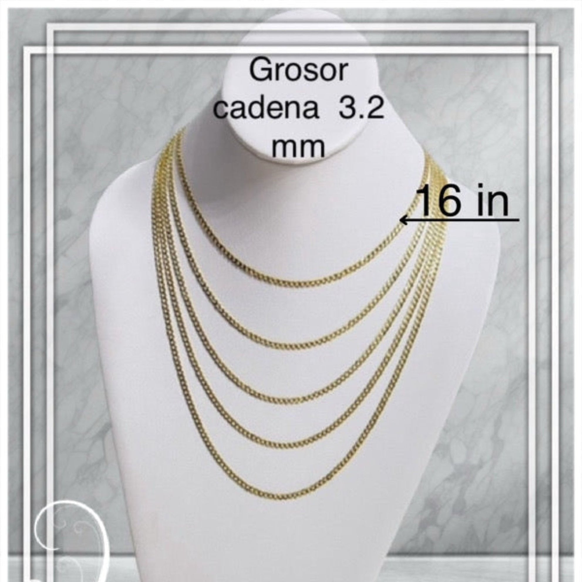 Cadena cubano italiana 3.2 mm - Joyería TuOro