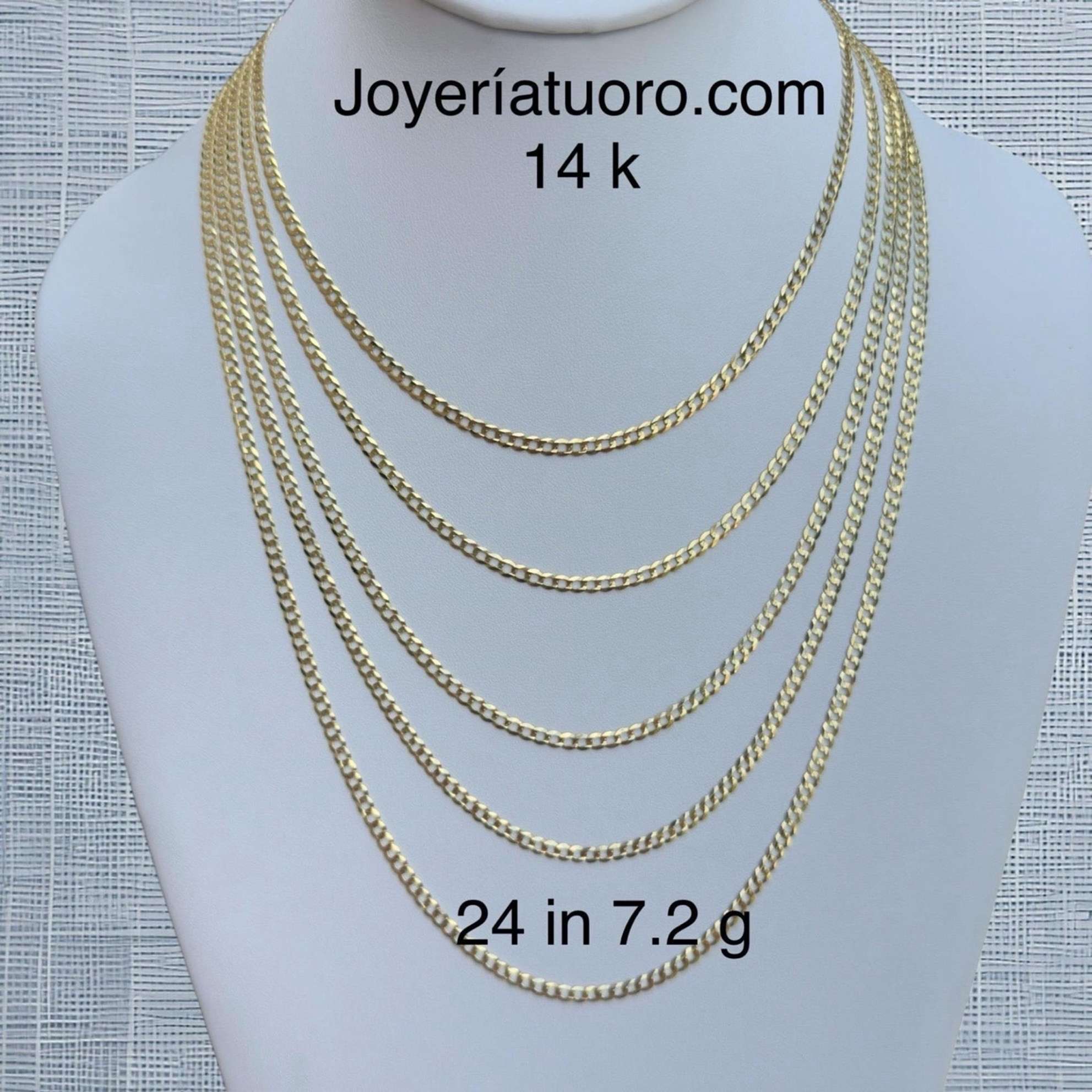 Cadena cubano italiana 3.2 mm - Joyería TuOro