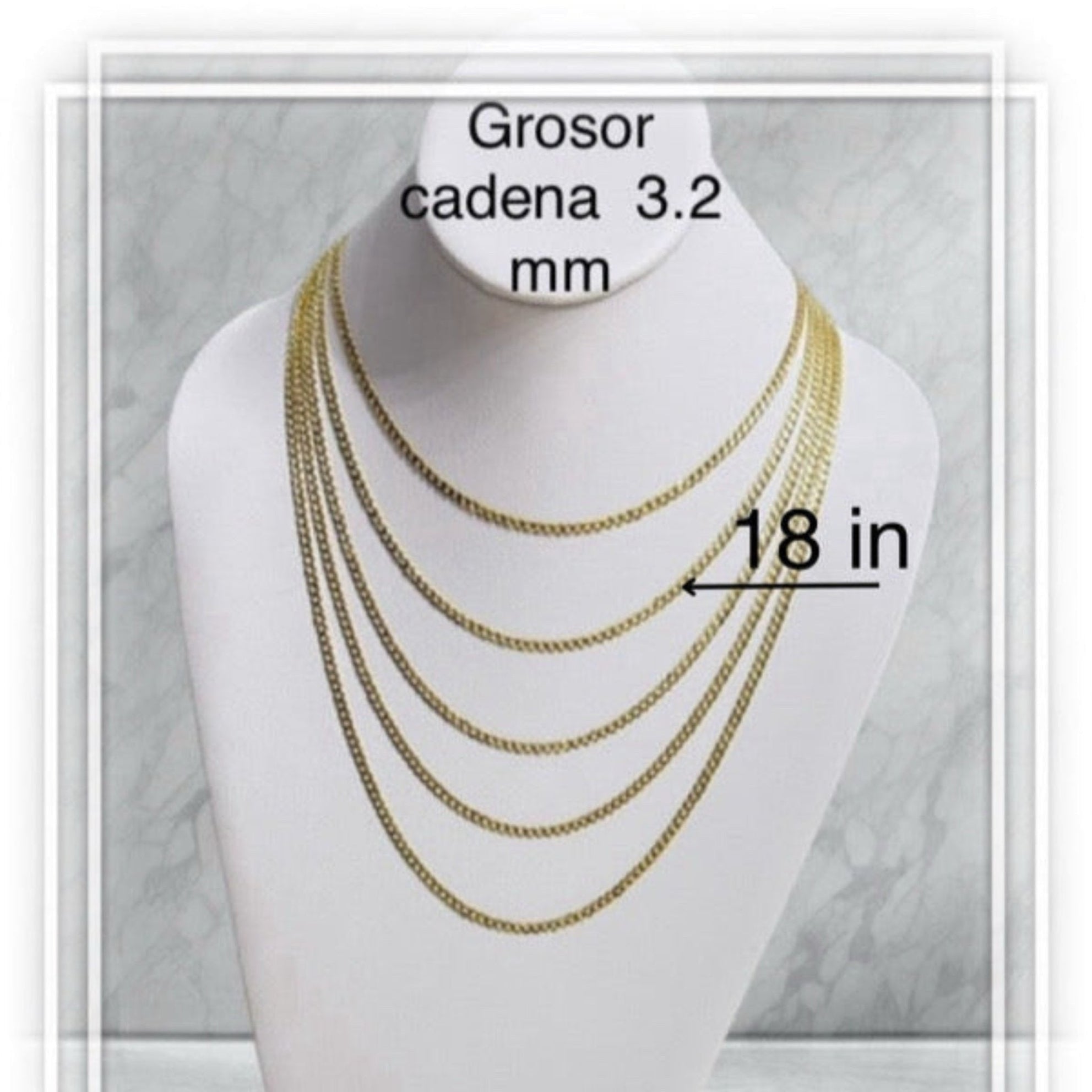 Cadena cubano italiana 3.2 mm - Joyería TuOro