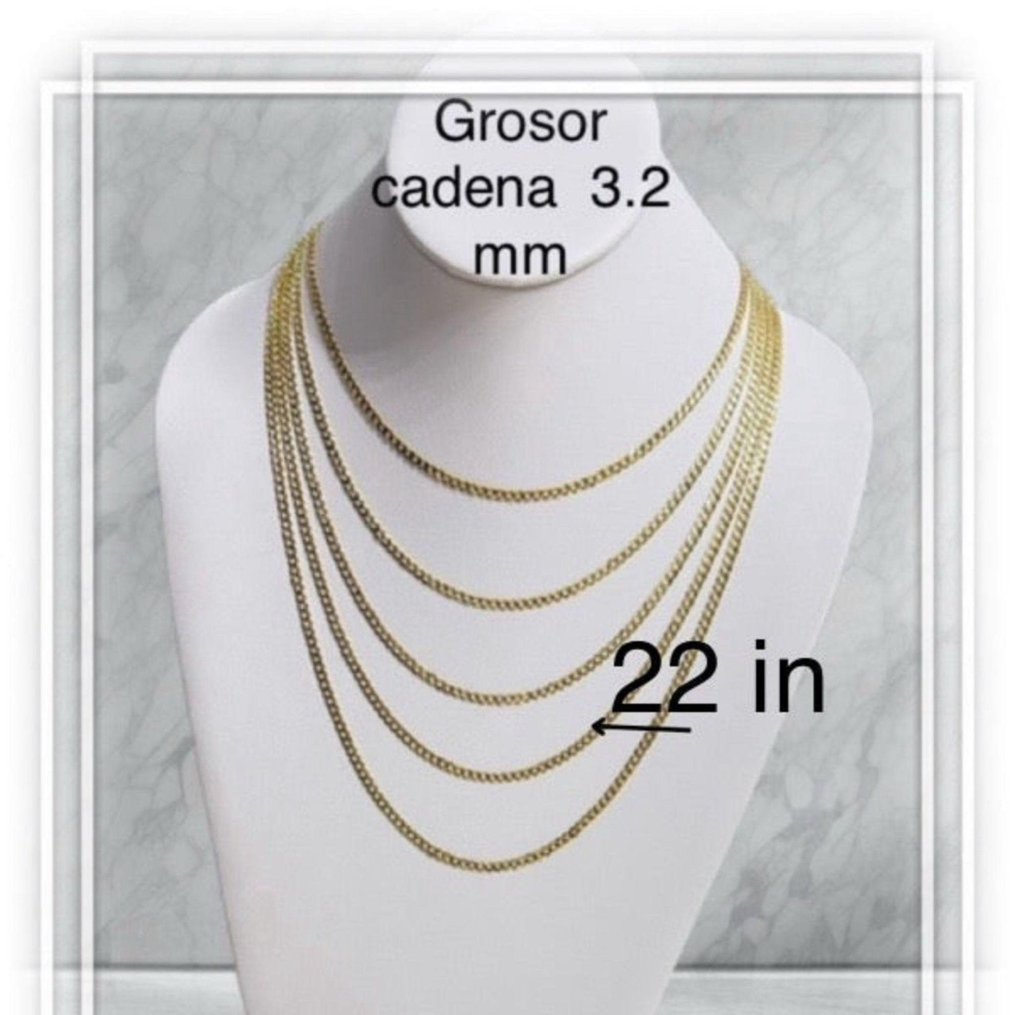 Cadena cubano italiana 3.2 mm - Joyería TuOro