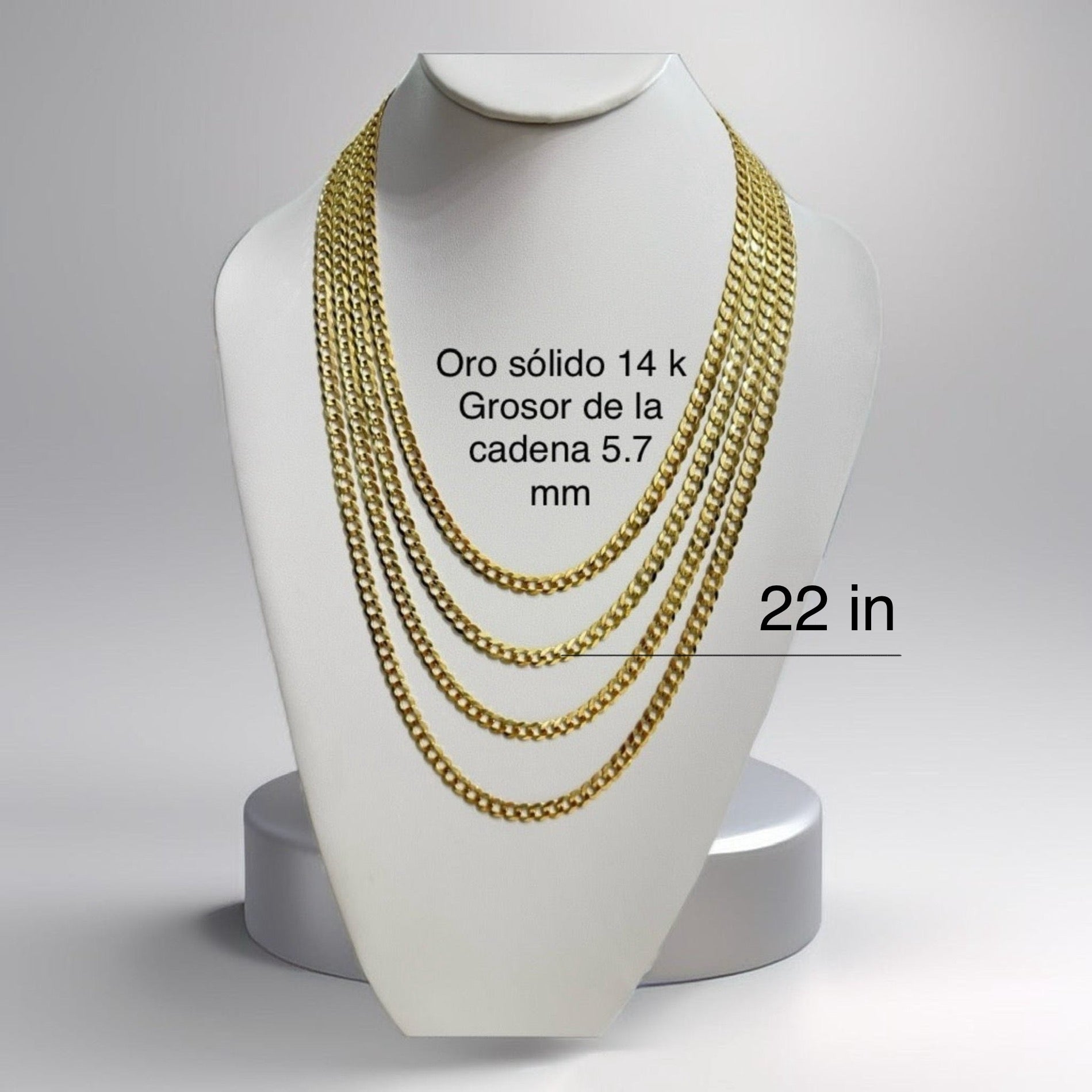 Cadena cubano italiana 5.7 mm - Joyería TuOro