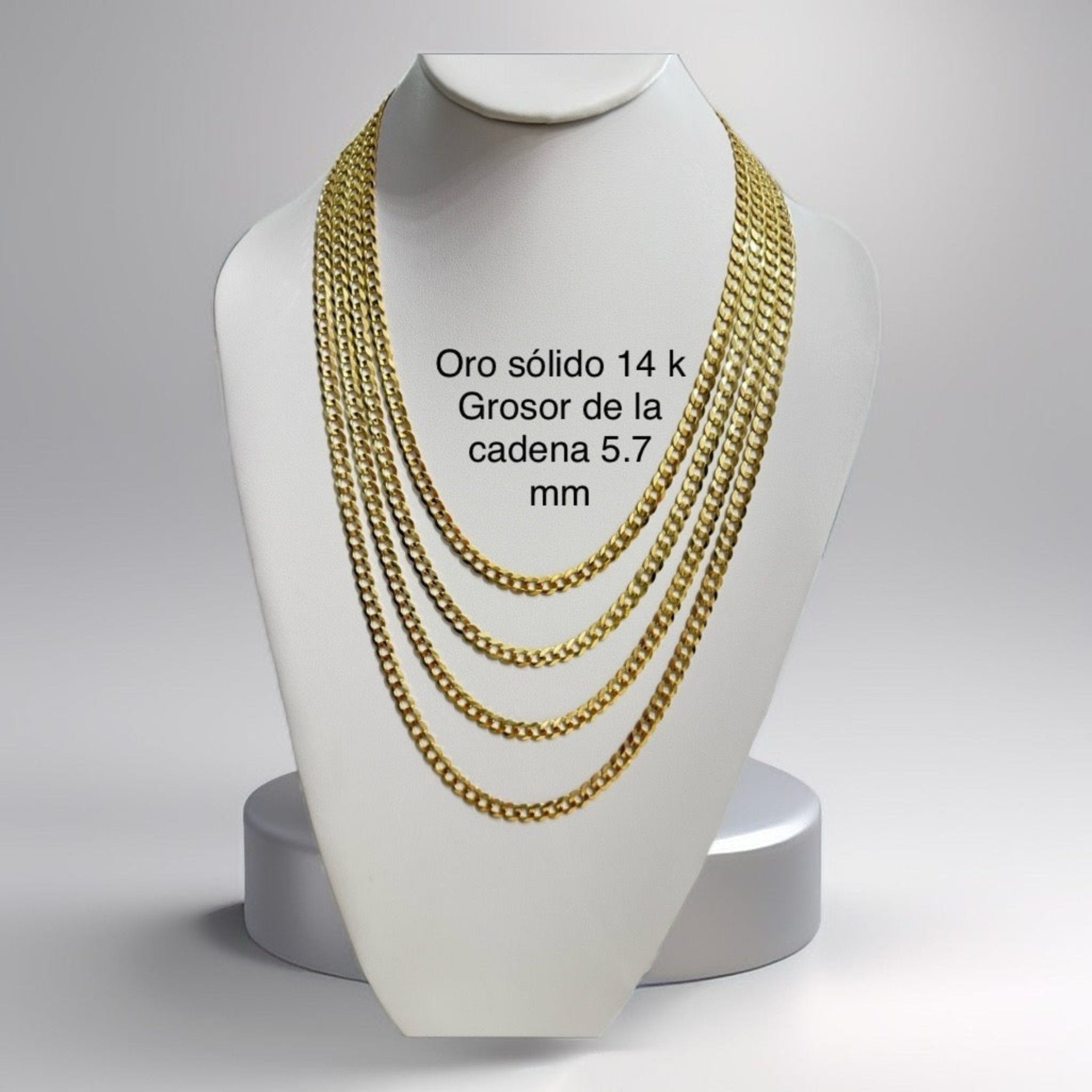 Cadena cubano italiana 5.7 mm - Joyería TuOro