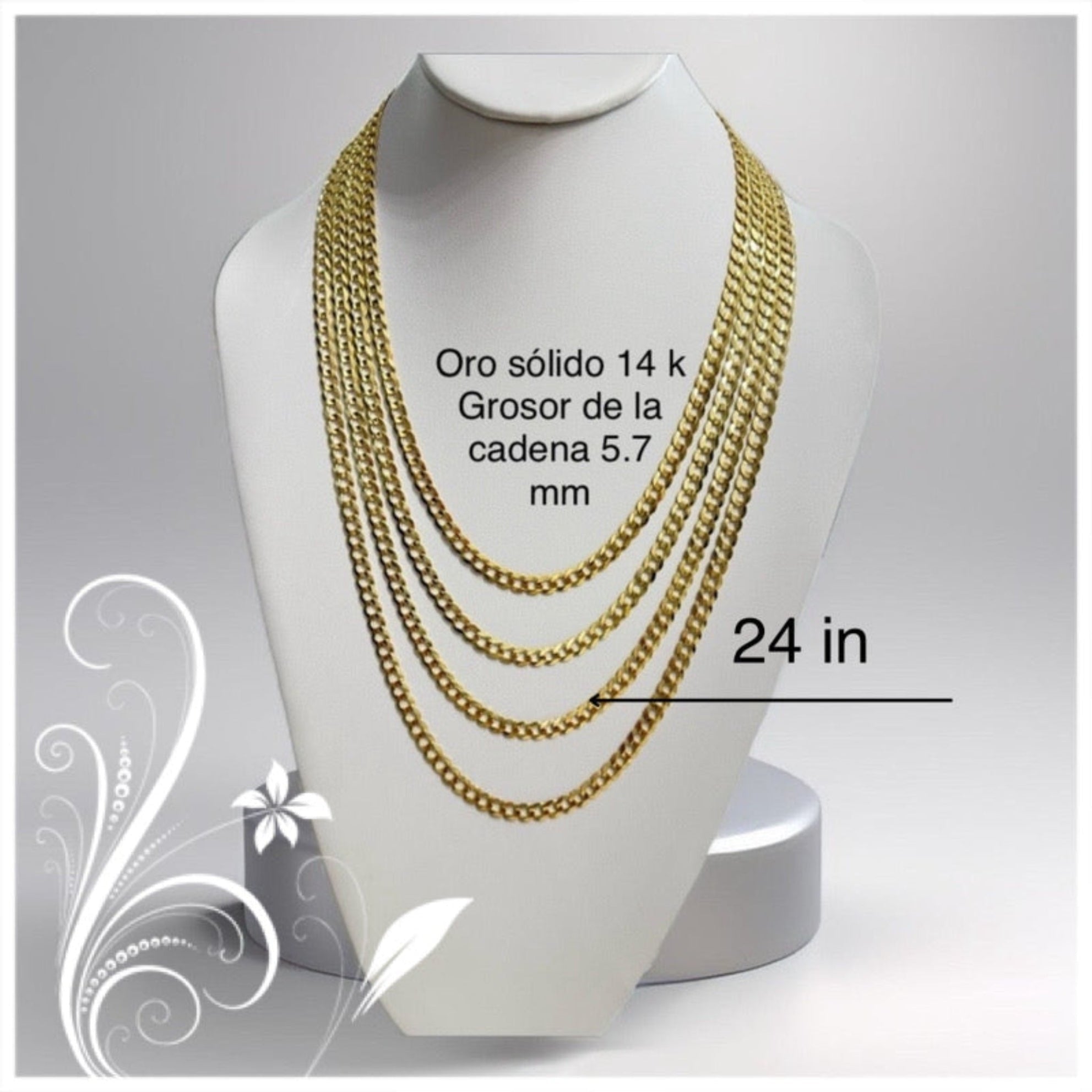 Cadena cubano italiana 5.7 mm - Joyería TuOro