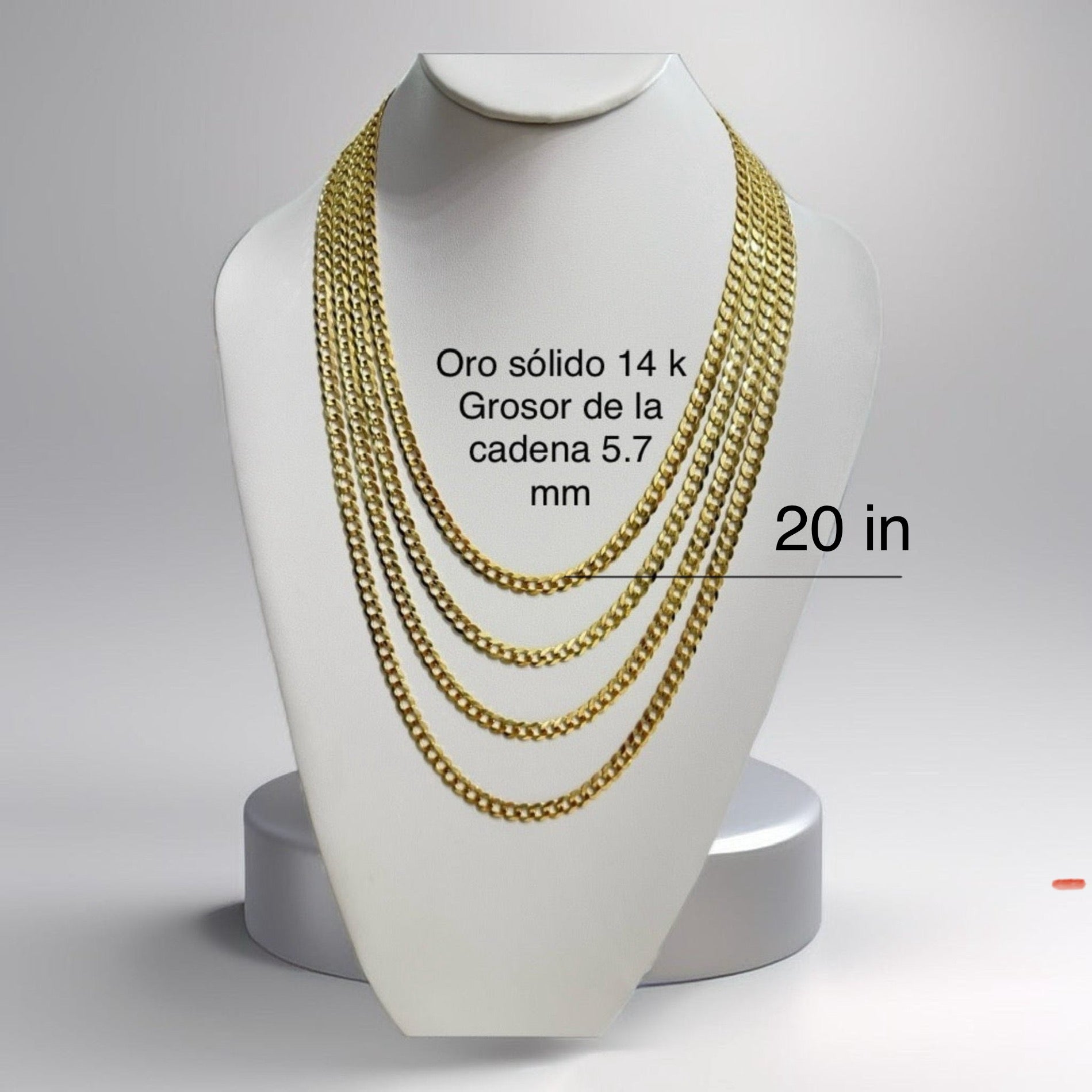 Cadena cubano italiana 5.7 mm - Joyería TuOro