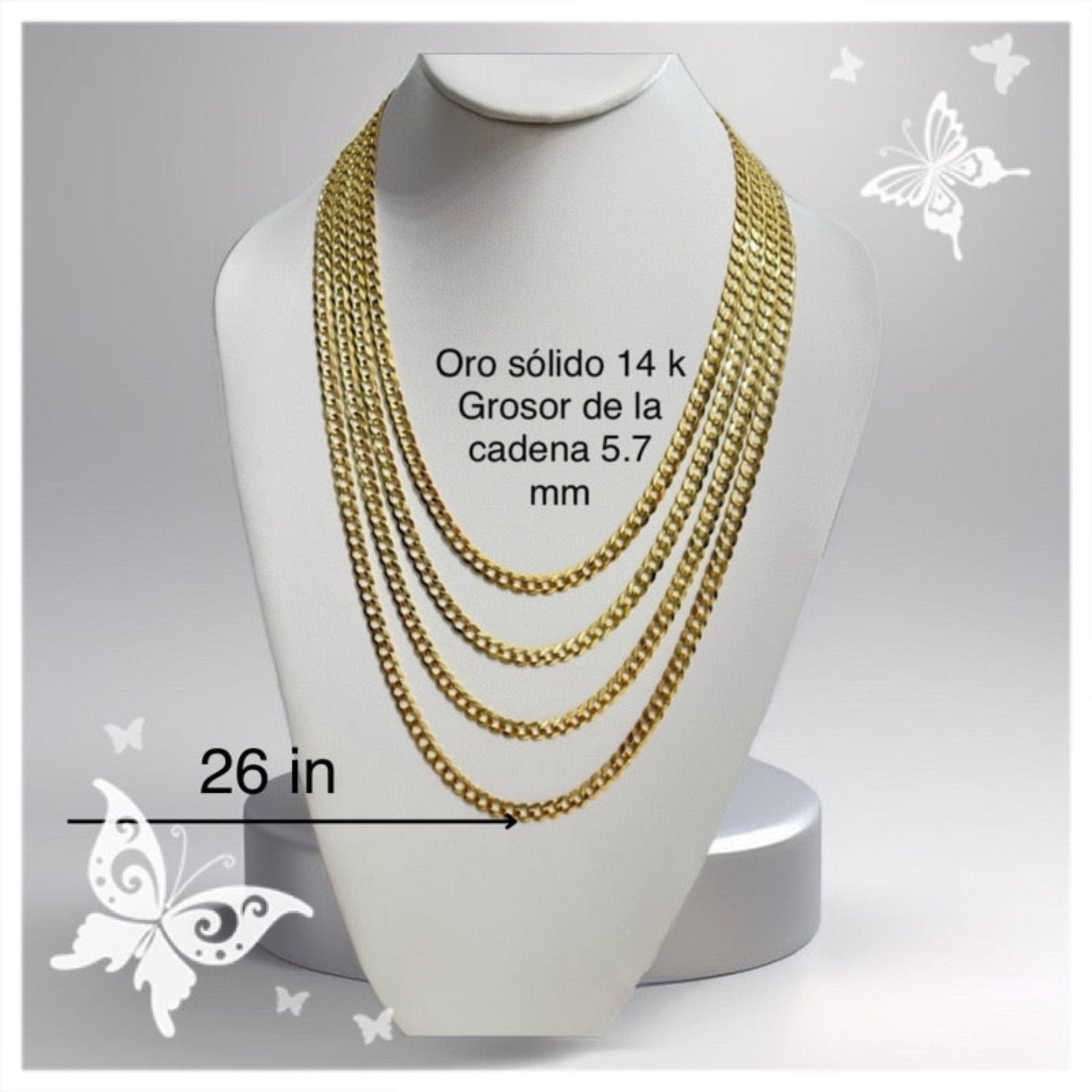 Cadena cubano italiana 5.7 mm - Joyería TuOro