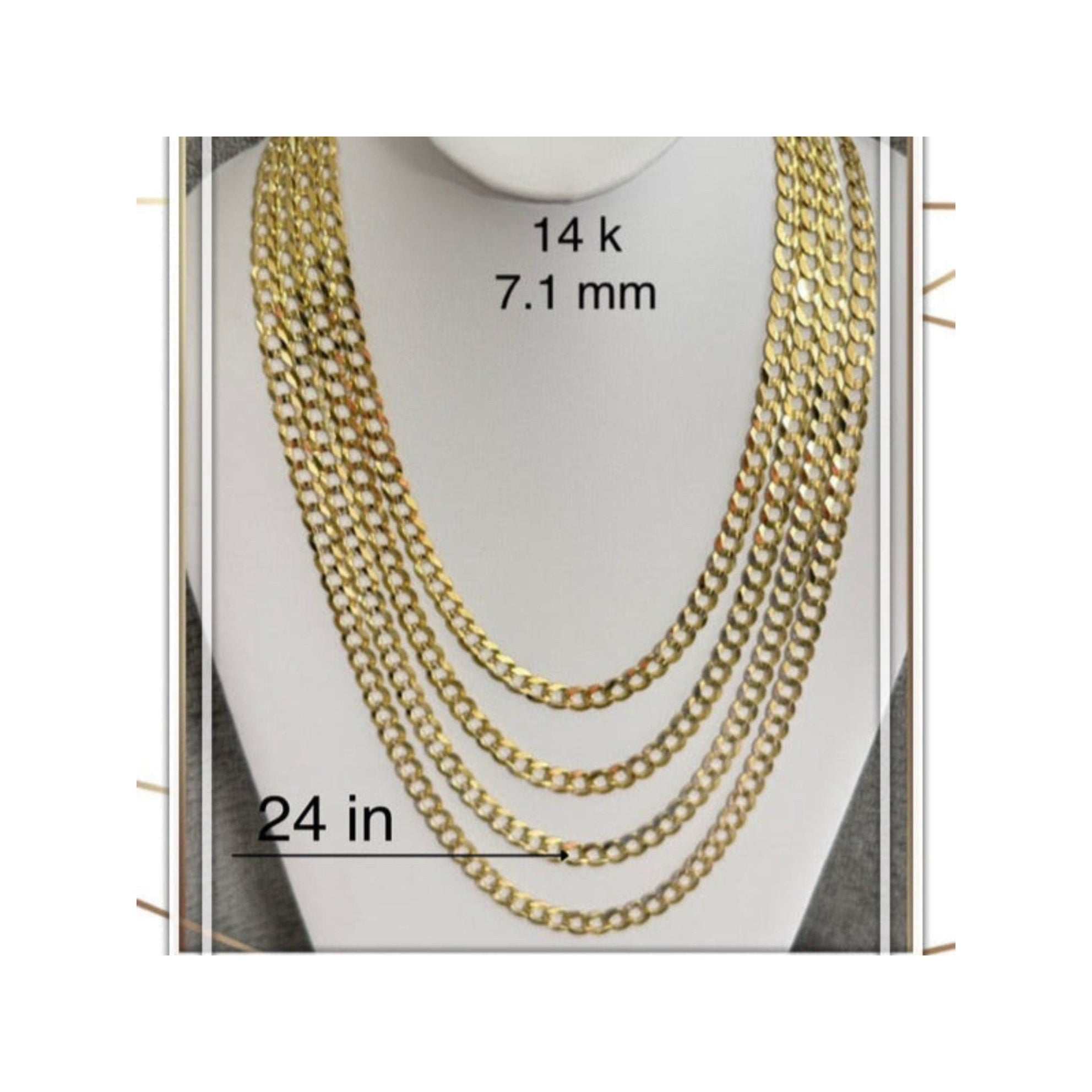 Cadena cubano italiana 7.1 mm - Joyería TuOro