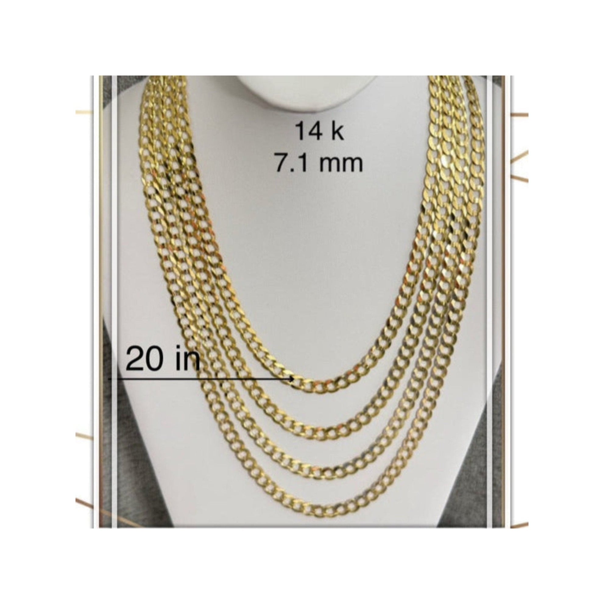 Cadena cubano italiana 7.1 mm - Joyería TuOro