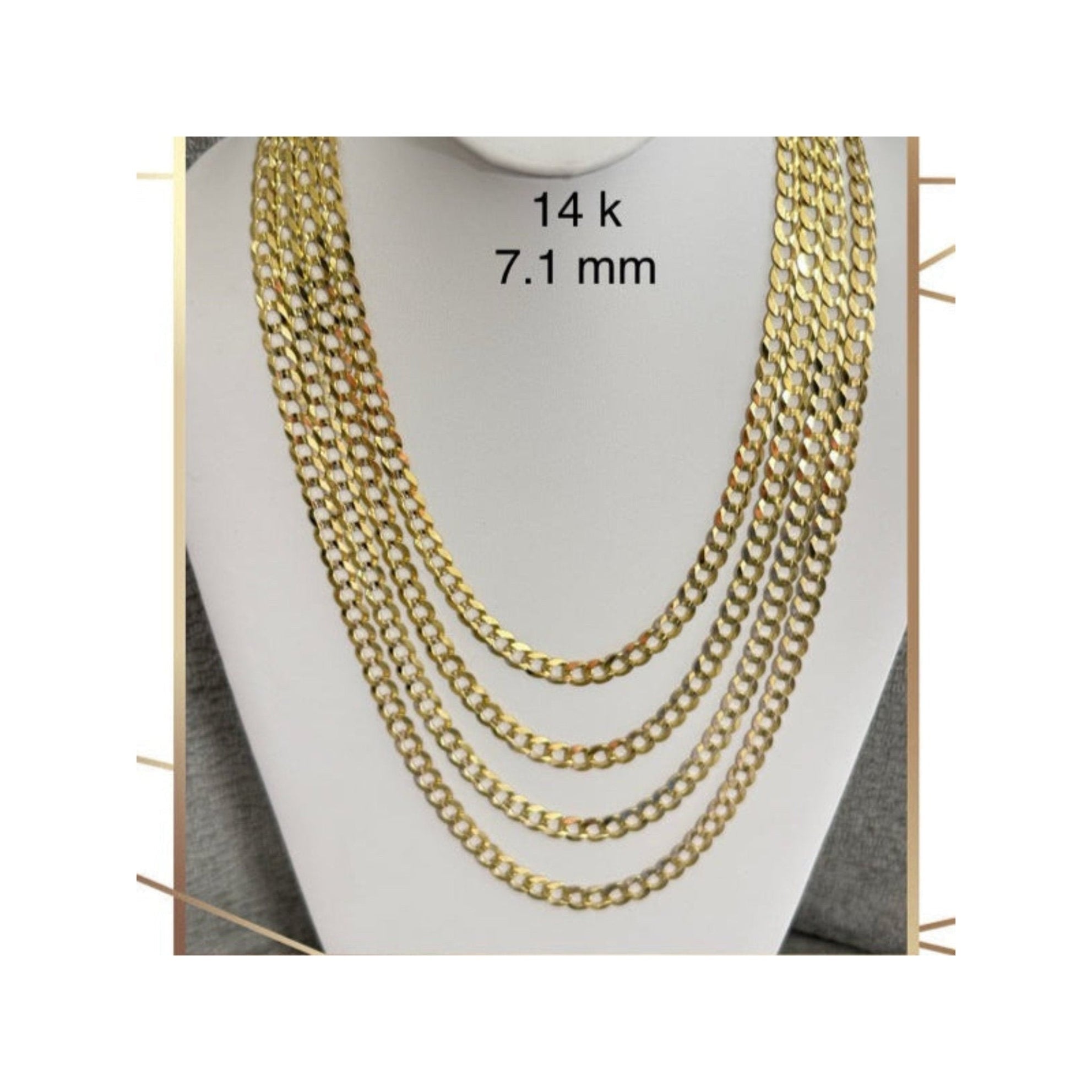 Cadena cubano italiana 7.1 mm - Joyería TuOro