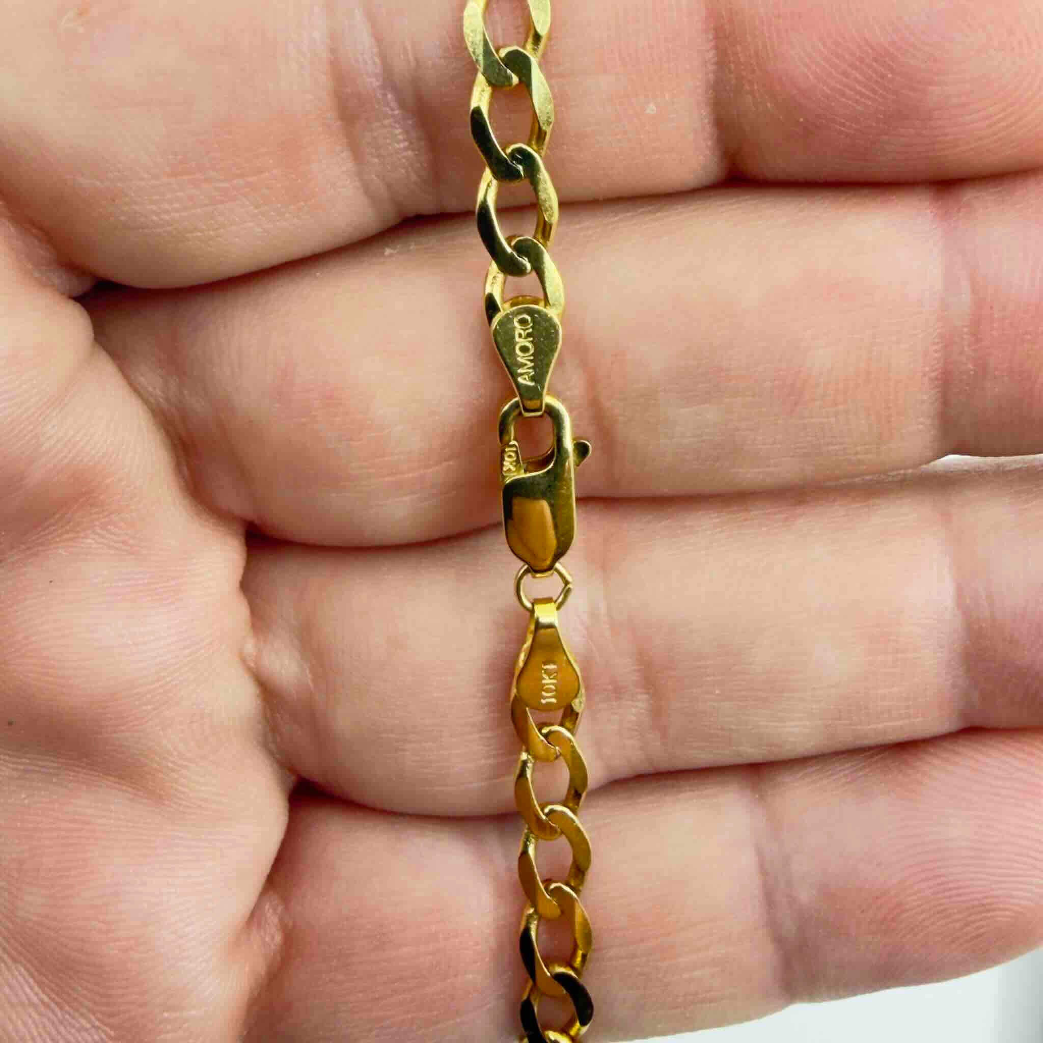 Cadena Cubano-Italiana en Oro 10K de 4.7 mm