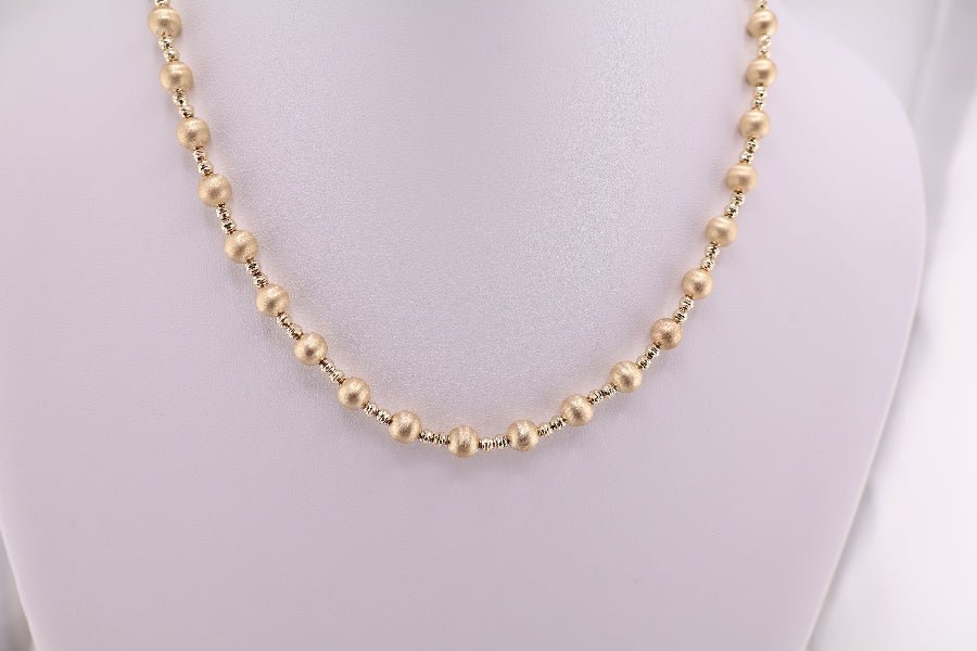 Collar con bolas 6mm - Joyería TuOro
