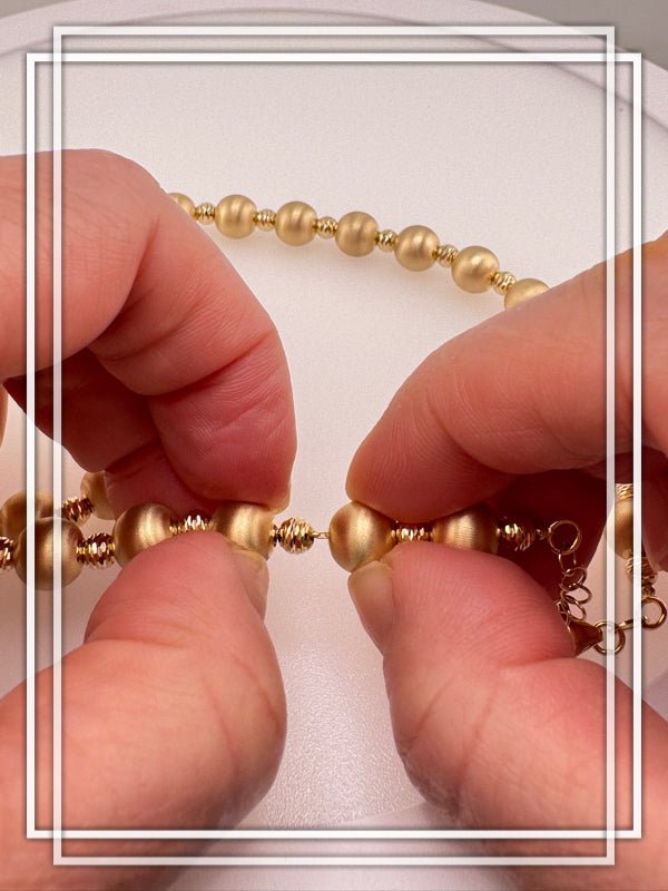 Collar con bolas 6mm - Joyería TuOro