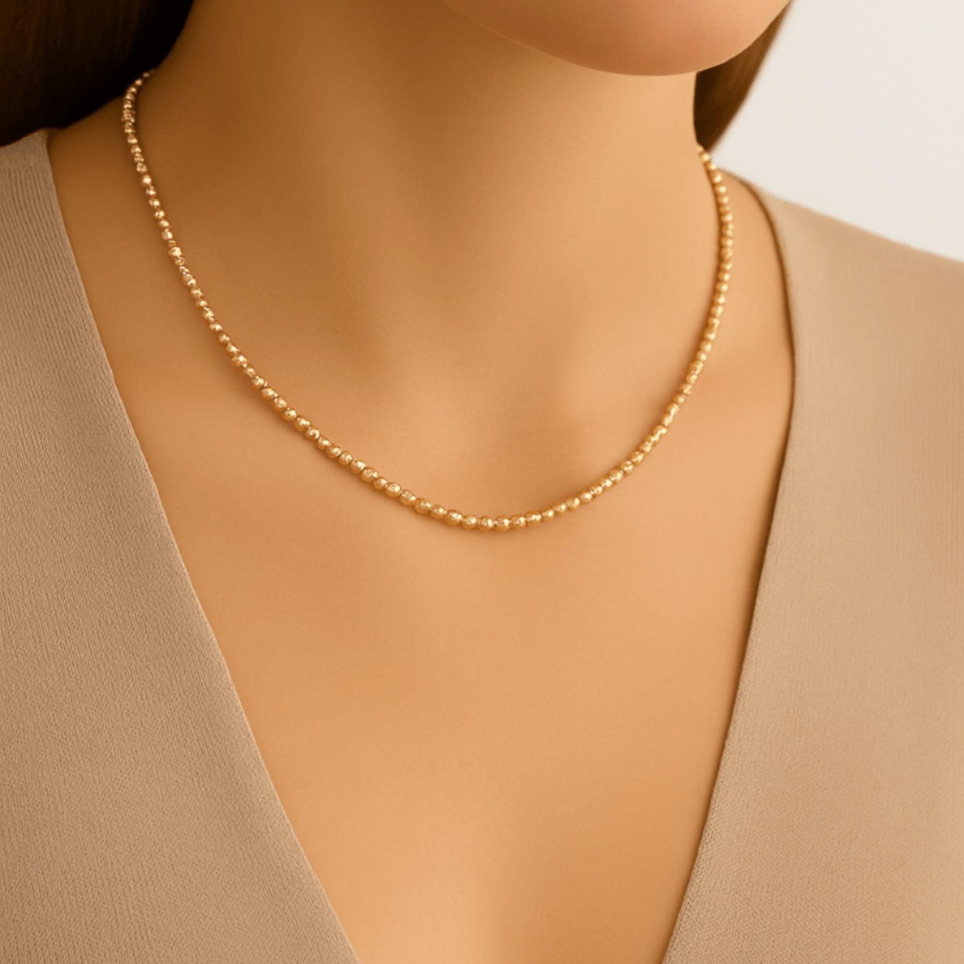 Collar con bolas 6mm - Joyería TuOro
