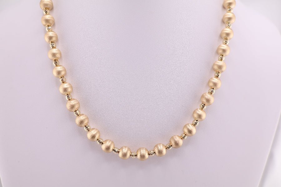 Collar de bolas 8 mm. - Joyería TuOro