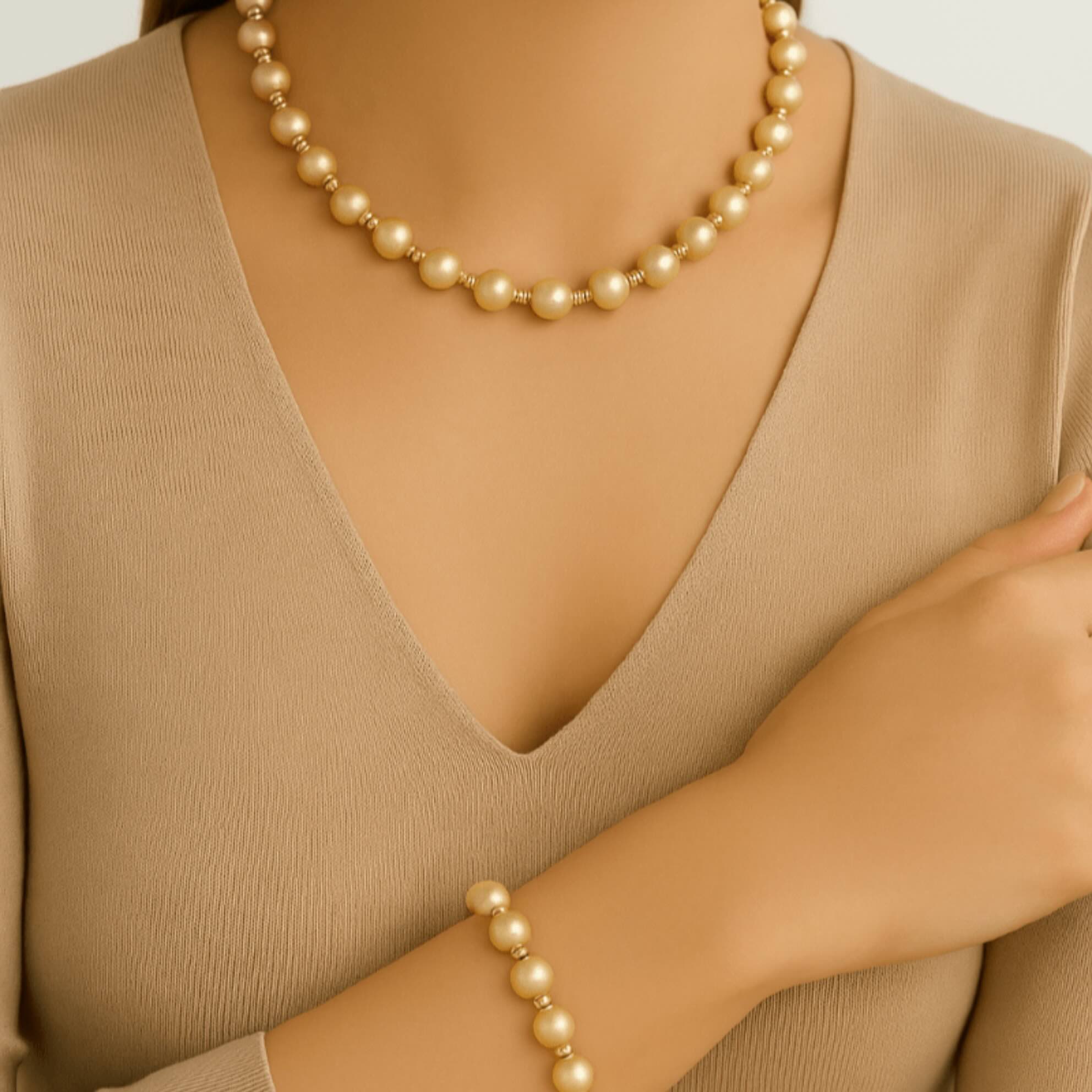 Collar de bolas 8 mm. - Joyería TuOro