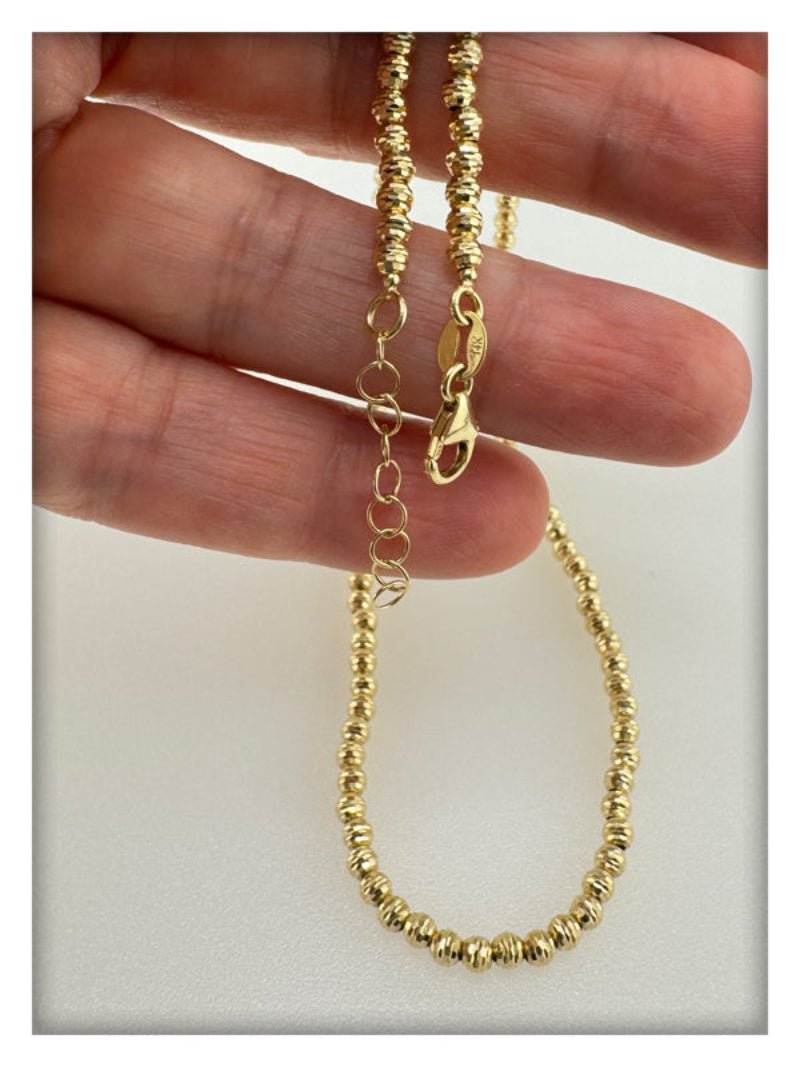 Collar de bolas diamantadas - Joyería TuOro