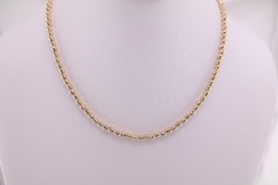 Collar de bolas diamantadas - Joyería TuOro