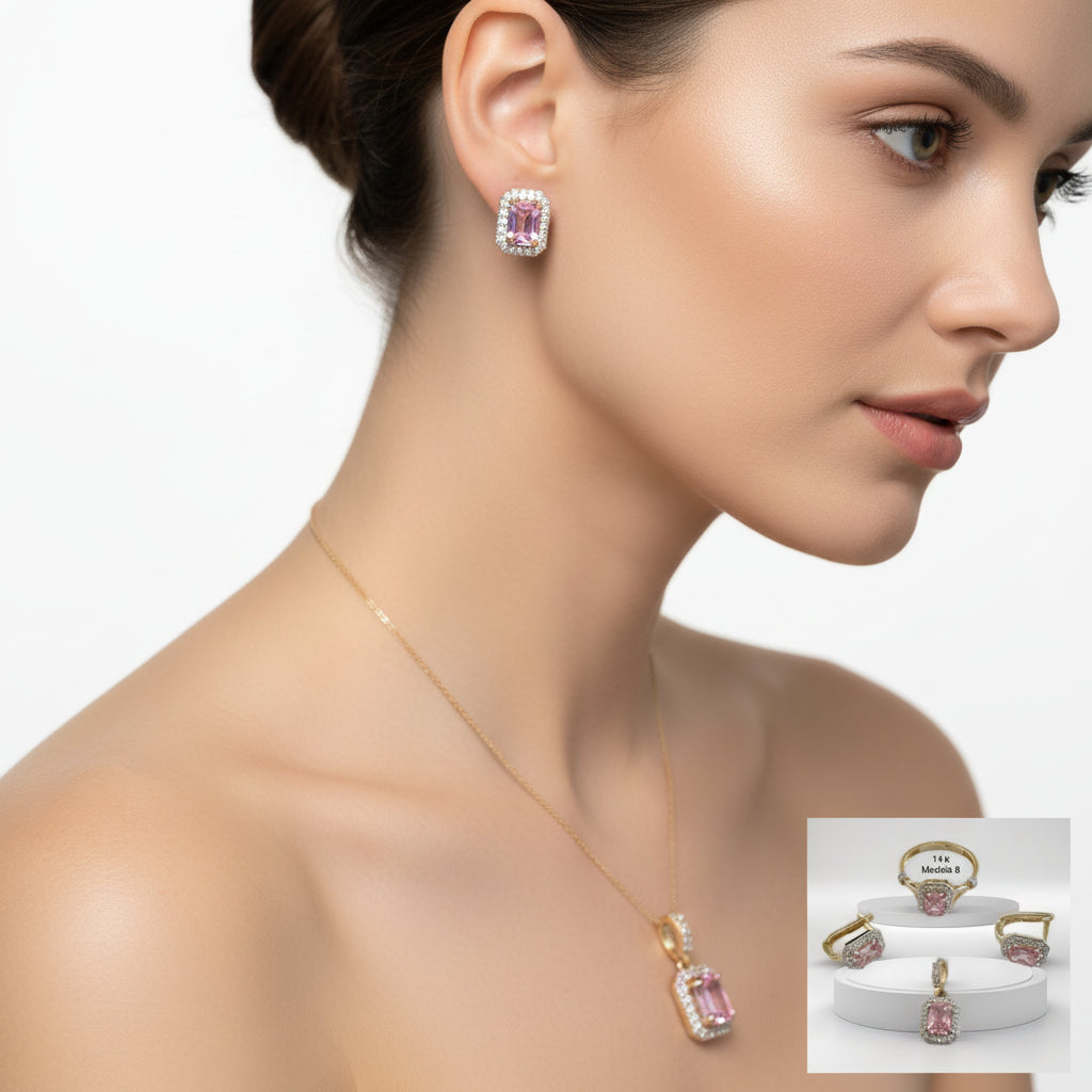 Conjunto de anillo, colgante, pendiente - Joyería TuOro