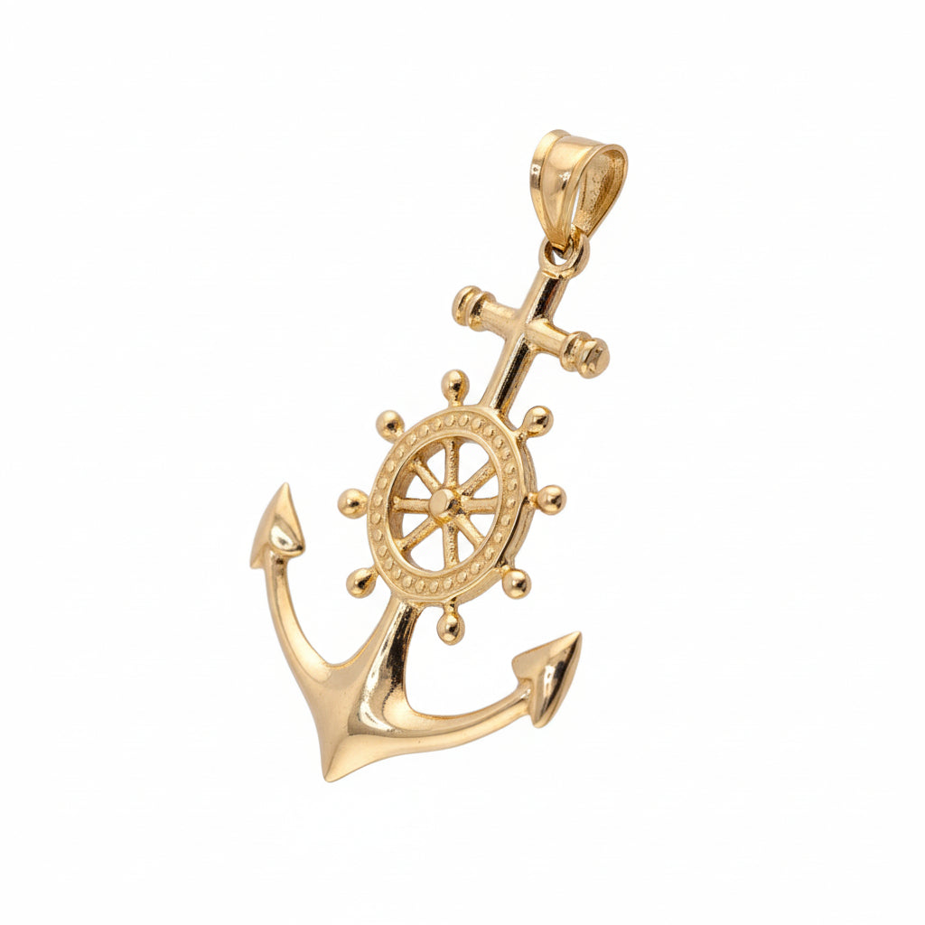Dije de cadena con ancla - Joyería TuOro